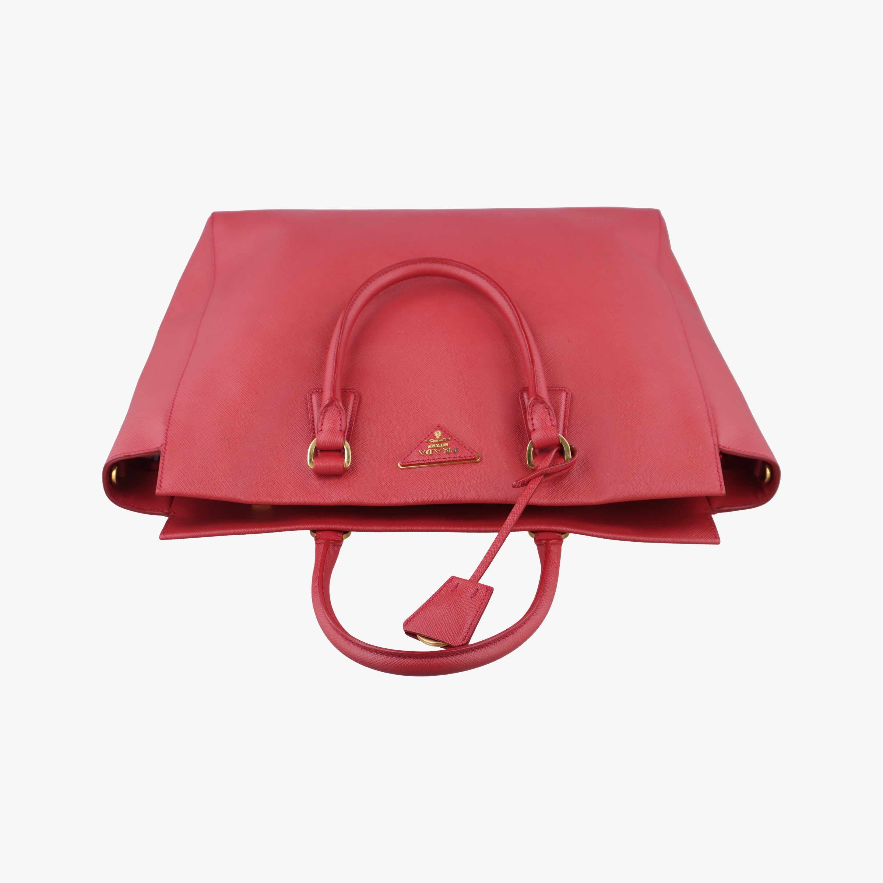 Triangle logo Red SAFFIANO Leather 208三角ロゴ レッド サフィアーノレザー 208