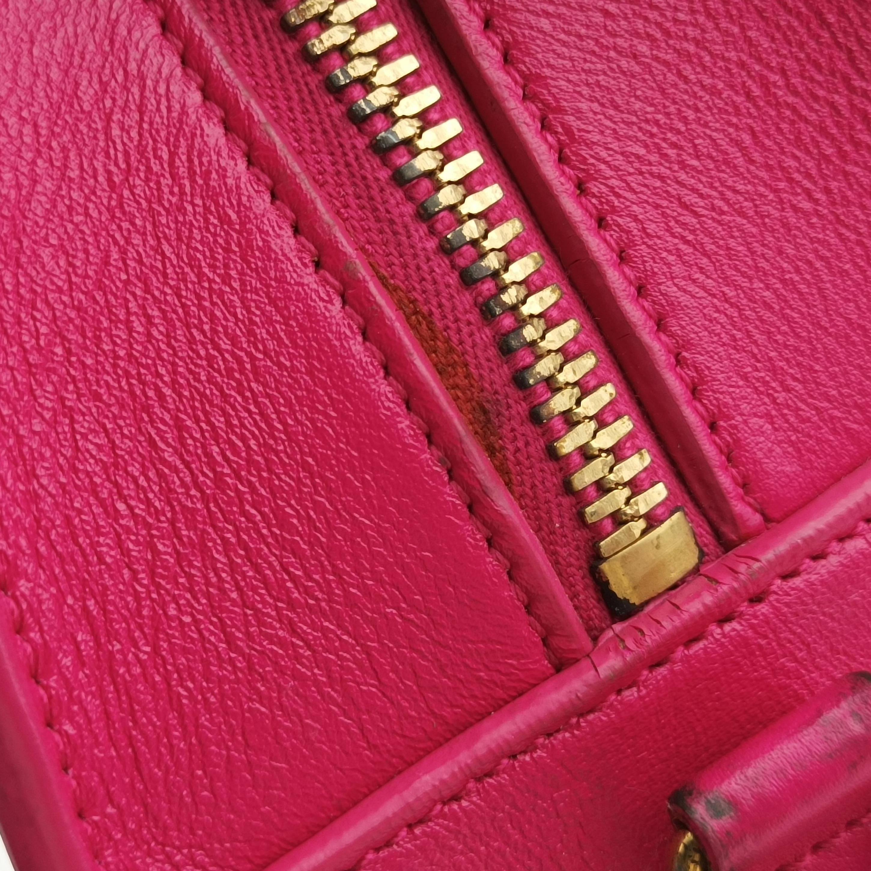 baby Cabas Rose leather 357395 CLD357395.1214ベイビーカバス ローズ レッド レザー 357395 CLD357395.1214