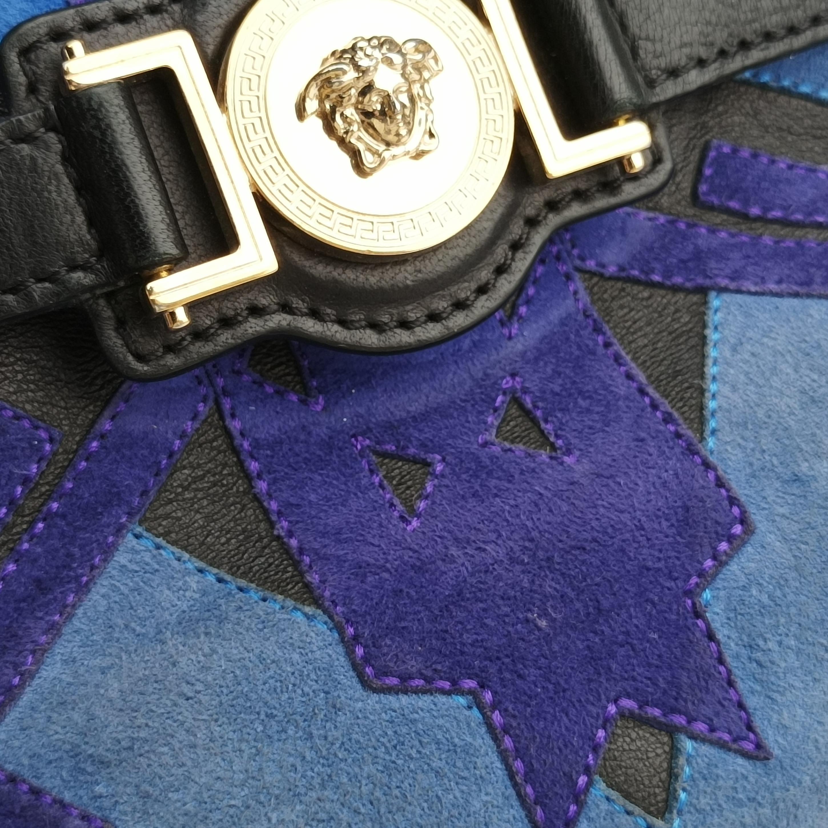 Patchwork medusa blue×Multicolour suede CLG 193 215 055 071パッチワークメデューサ ブルー×マルチカラー スエード CLG 193 215 055 071