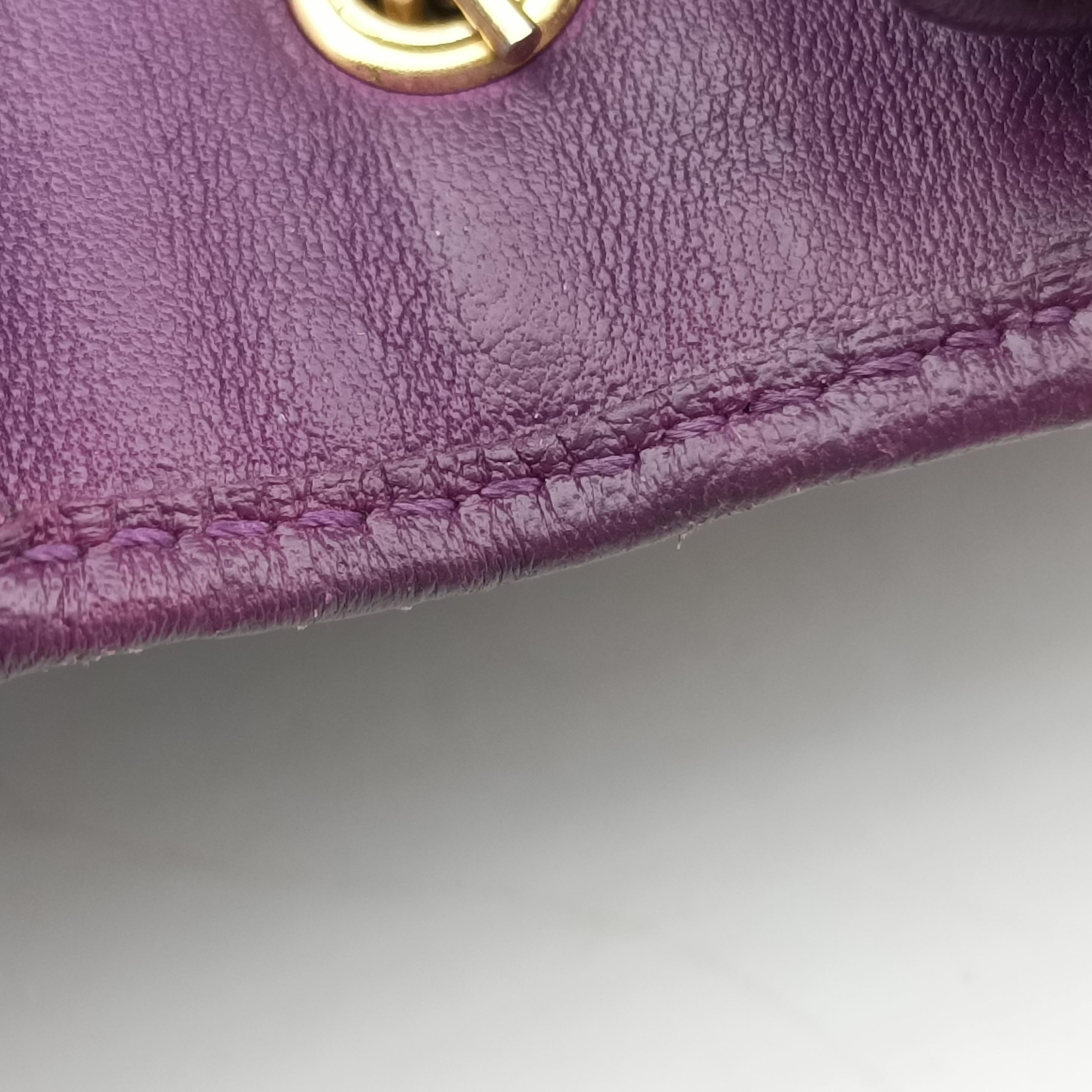 Embossed Logo Purple Leather 8M0219 2401-8M0219-YMY-089エンボス ロゴ パープル レザー 8M0219 2401-8M0219-YMY-089