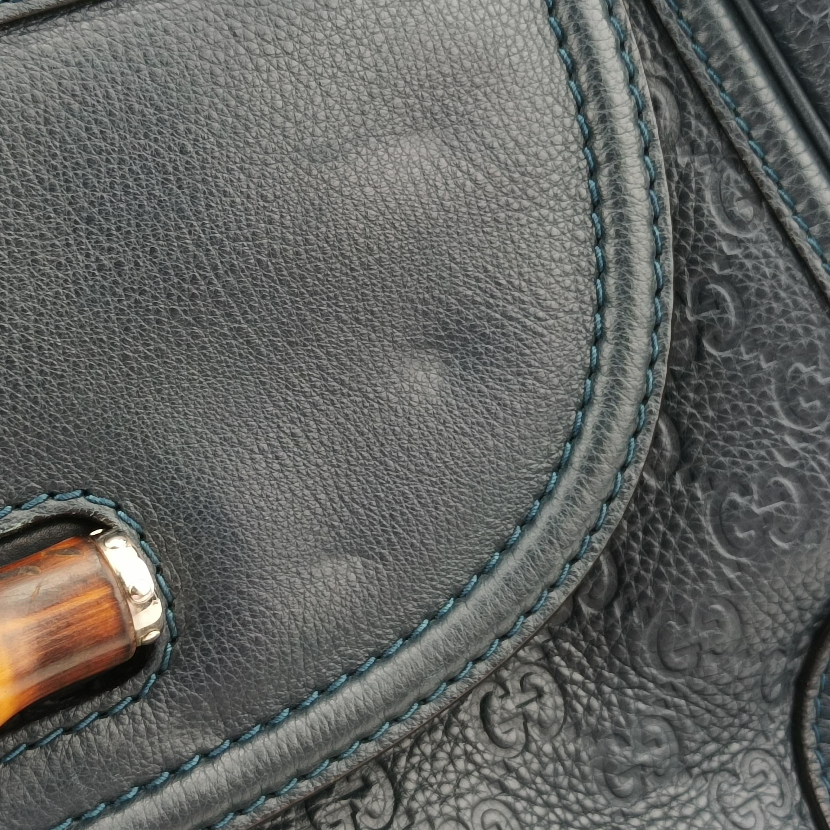 New Bamboo Navy Leather 246860 A7094368ニューバンブー ネイビー レザー 246860 A7094368