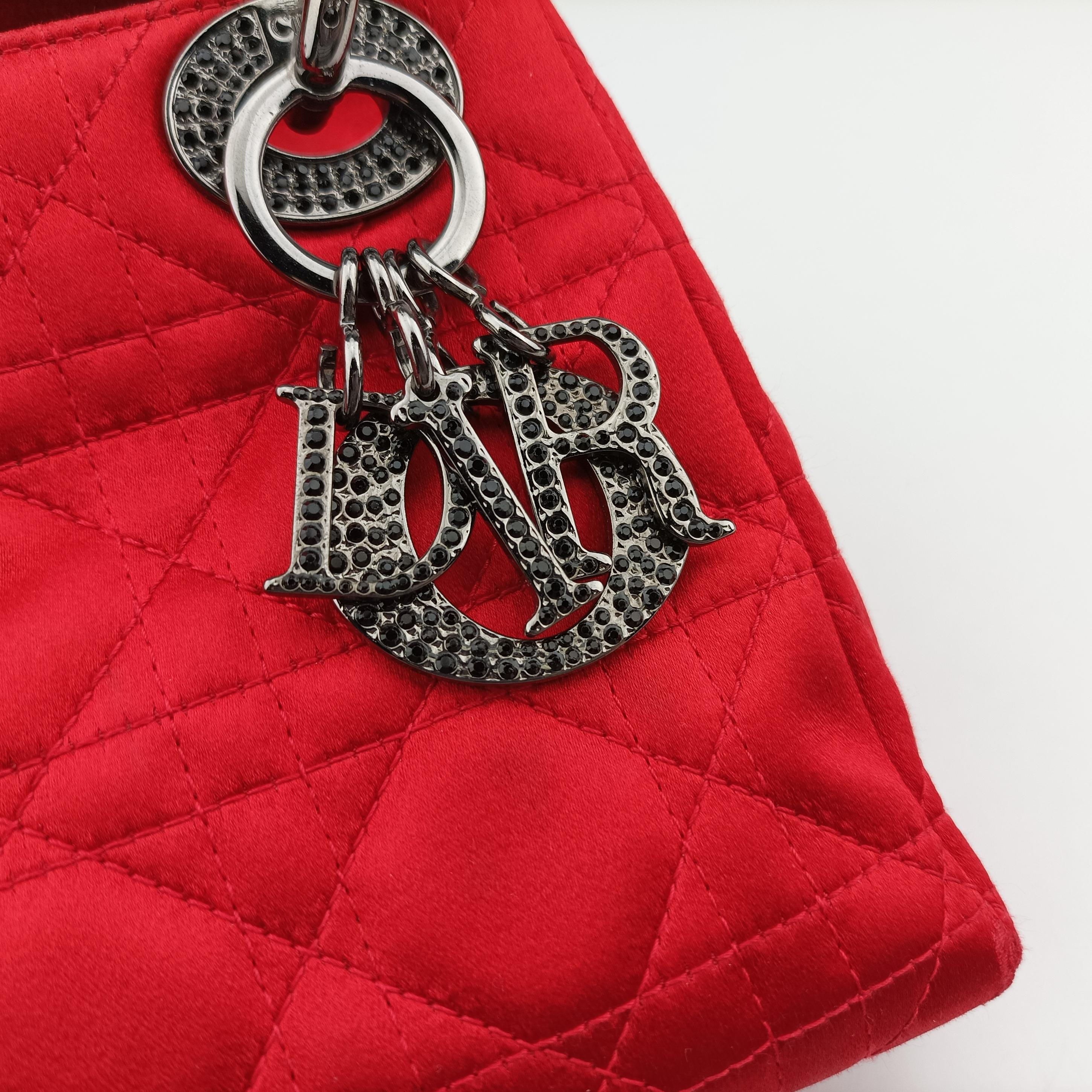 Lady Dior Red silk MA-0929レディディオール レッド シルク MA-0929