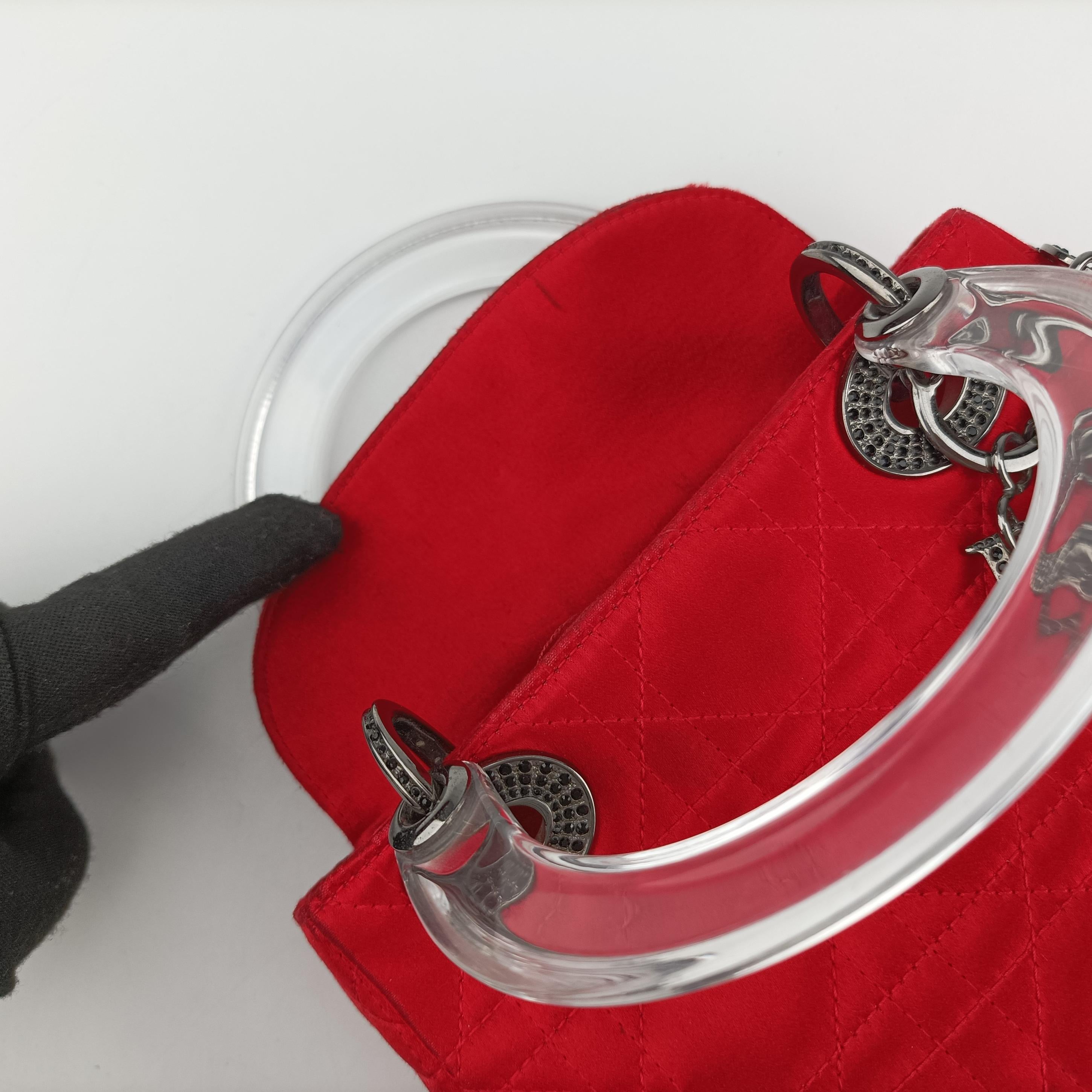 Lady Dior Red silk MA-0929レディディオール レッド シルク MA-0929