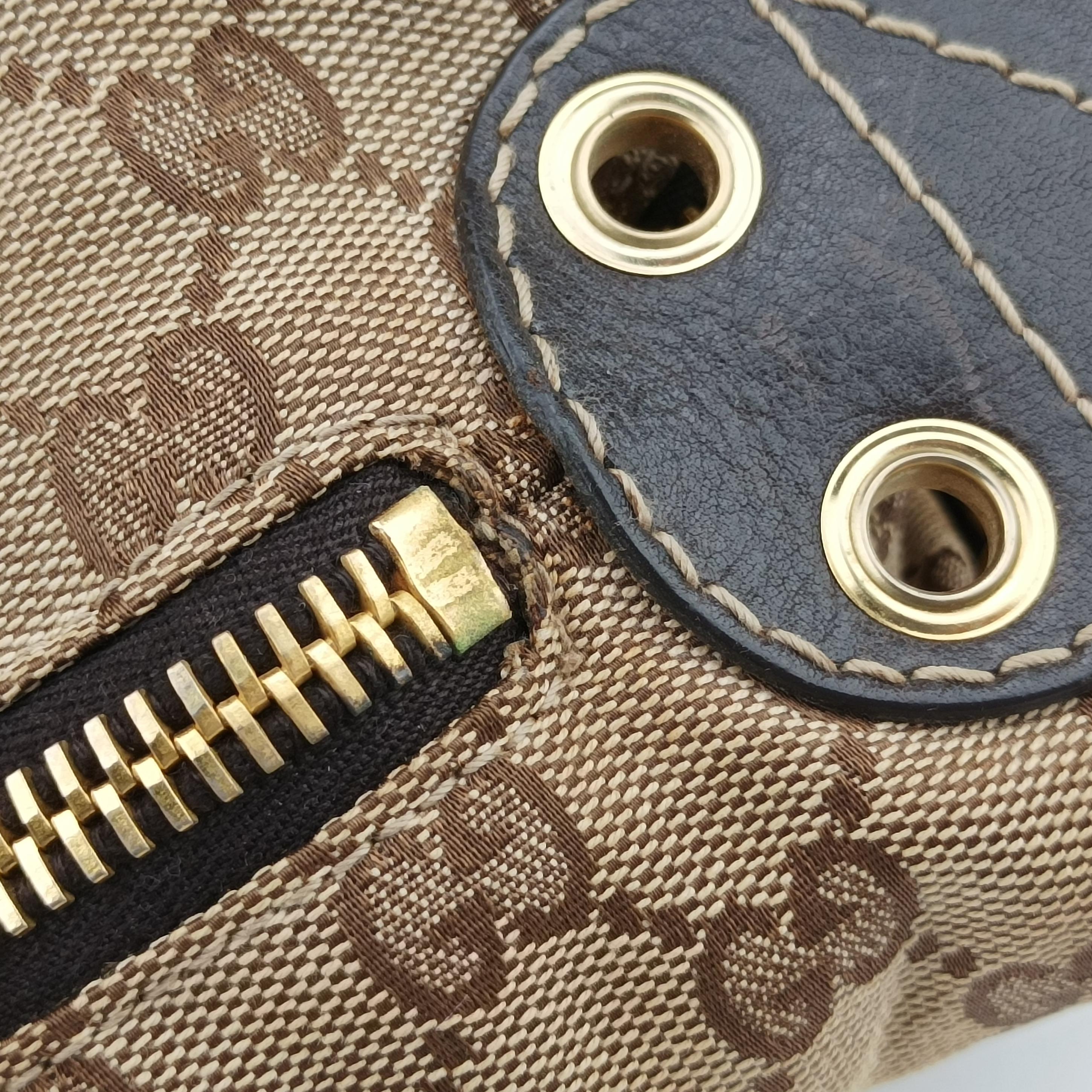 Monogram GG Brown Leather x canvas 220145 I4460468モノグラムジージー ブラウン レザー×キャンバス 220145 I4460468