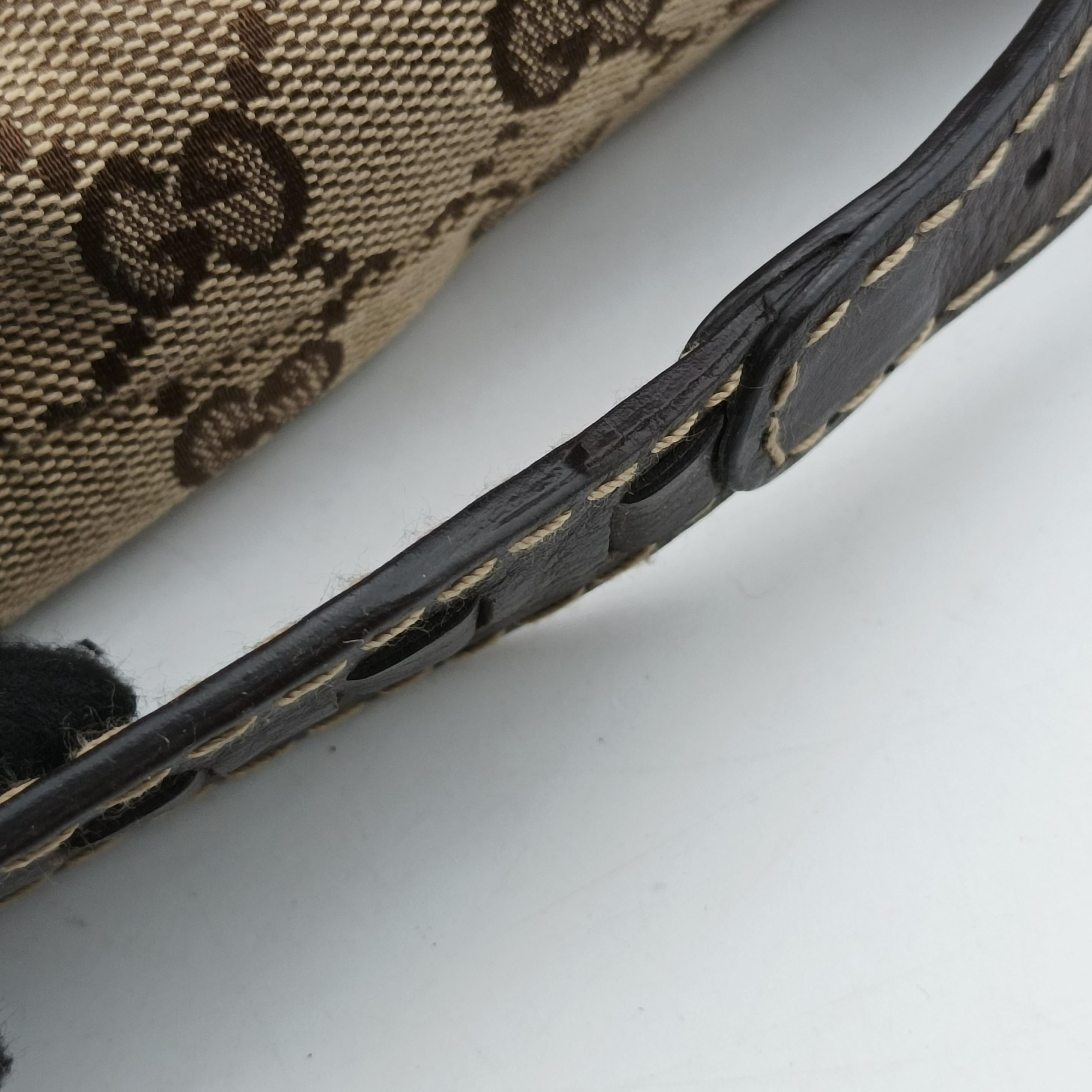 Monogram GG Brown Leather x canvas 220145 I4460468モノグラムジージー ブラウン レザー×キャンバス 220145 I4460468