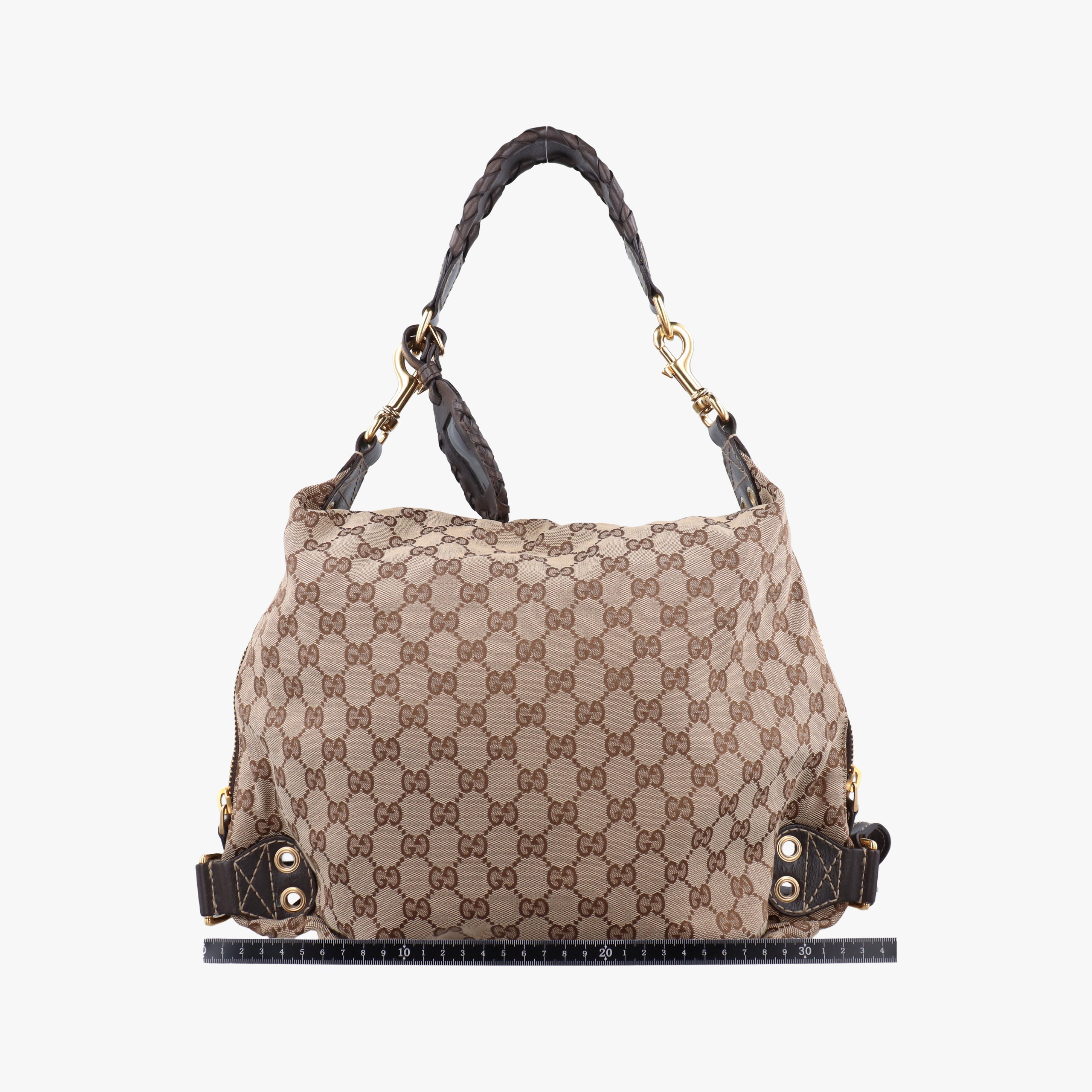 Monogram GG Brown Leather x canvas 220145 I4460468モノグラムジージー ブラウン レザー×キャンバス 220145 I4460468