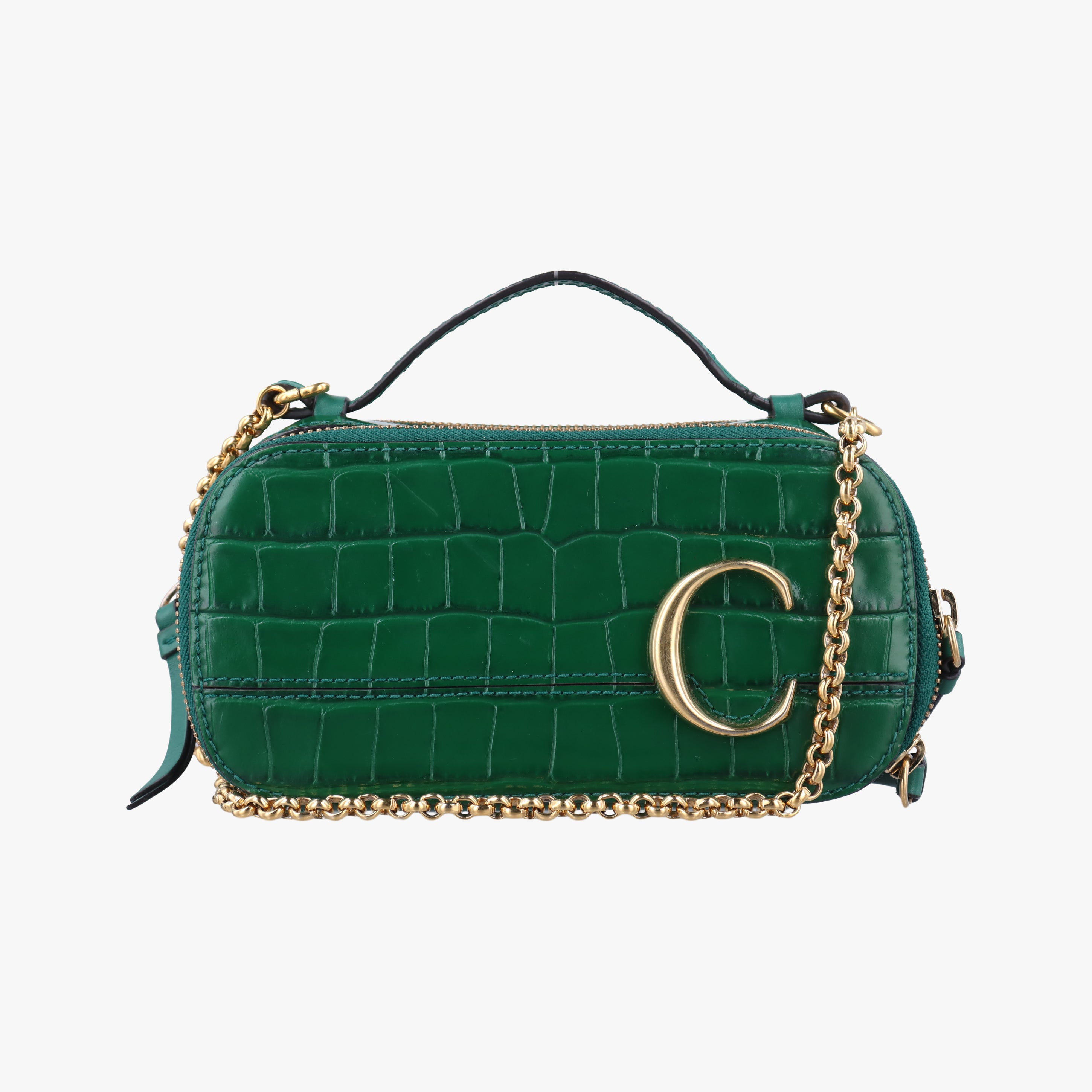 Croc Mini C Vanity Green leather 03-20-60-65クロックミニCバニティ グリーン レザー 03-20-60-65