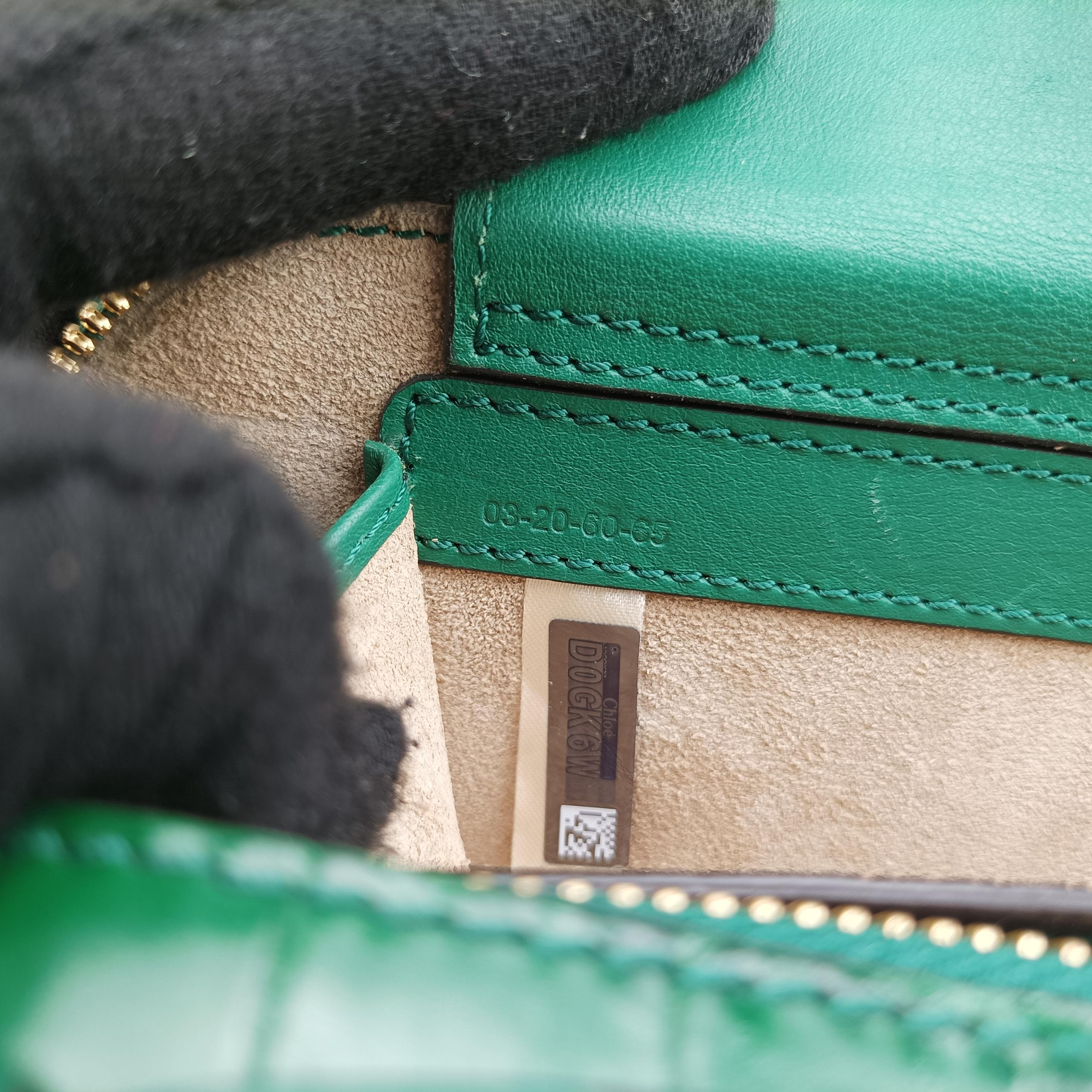 Croc Mini C Vanity Green leather 03-20-60-65クロックミニCバニティ グリーン レザー 03-20-60-65