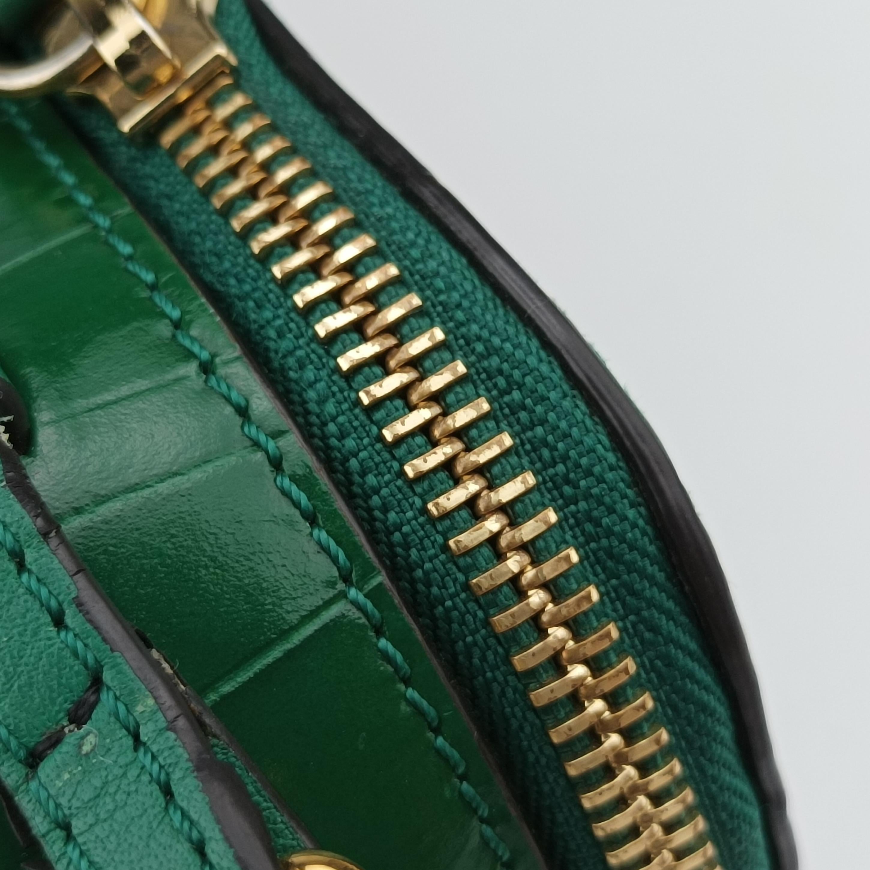 Croc Mini C Vanity Green leather 03-20-60-65クロックミニCバニティ グリーン レザー 03-20-60-65