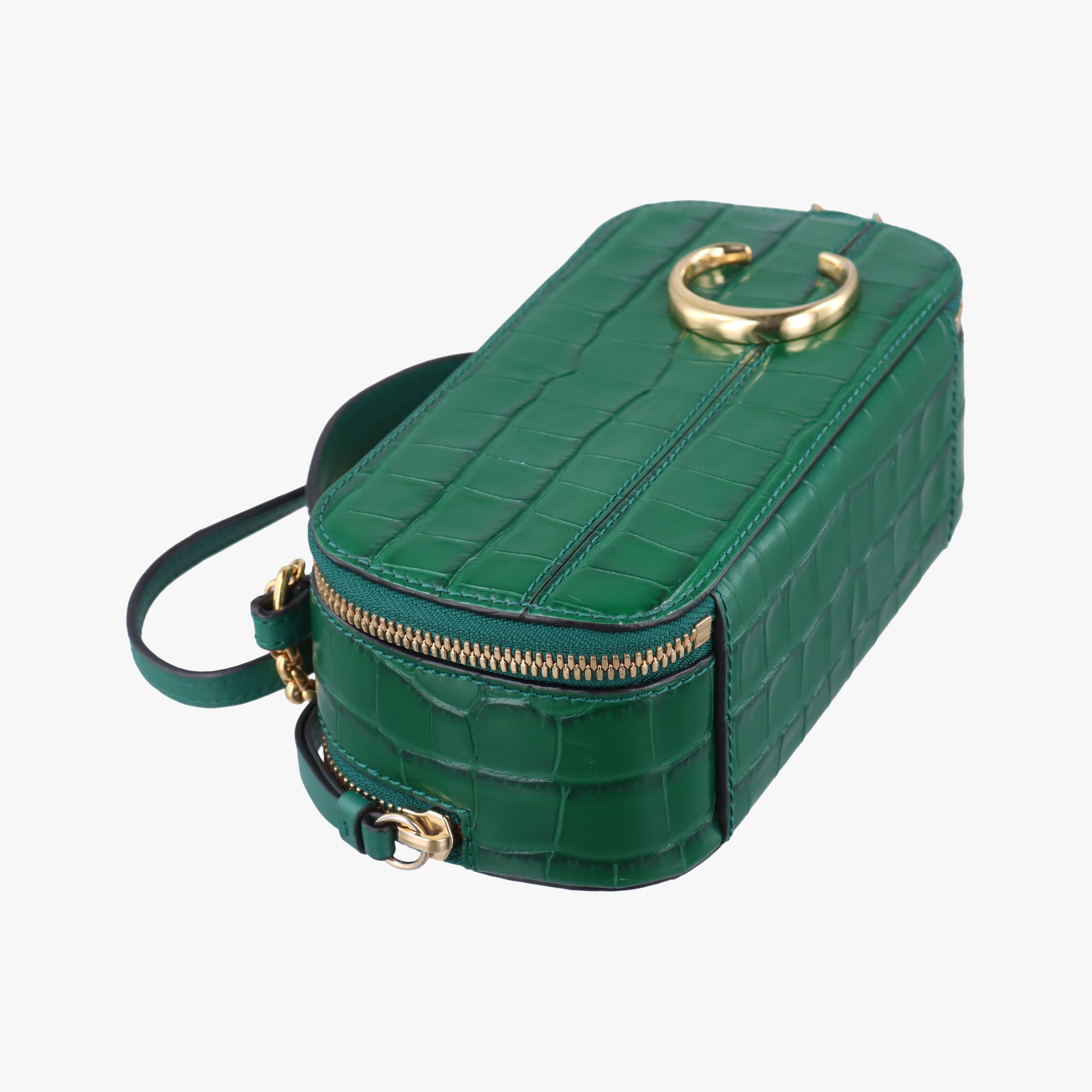 Croc Mini C Vanity Green leather 03-20-60-65クロックミニCバニティ グリーン レザー 03-20-60-65