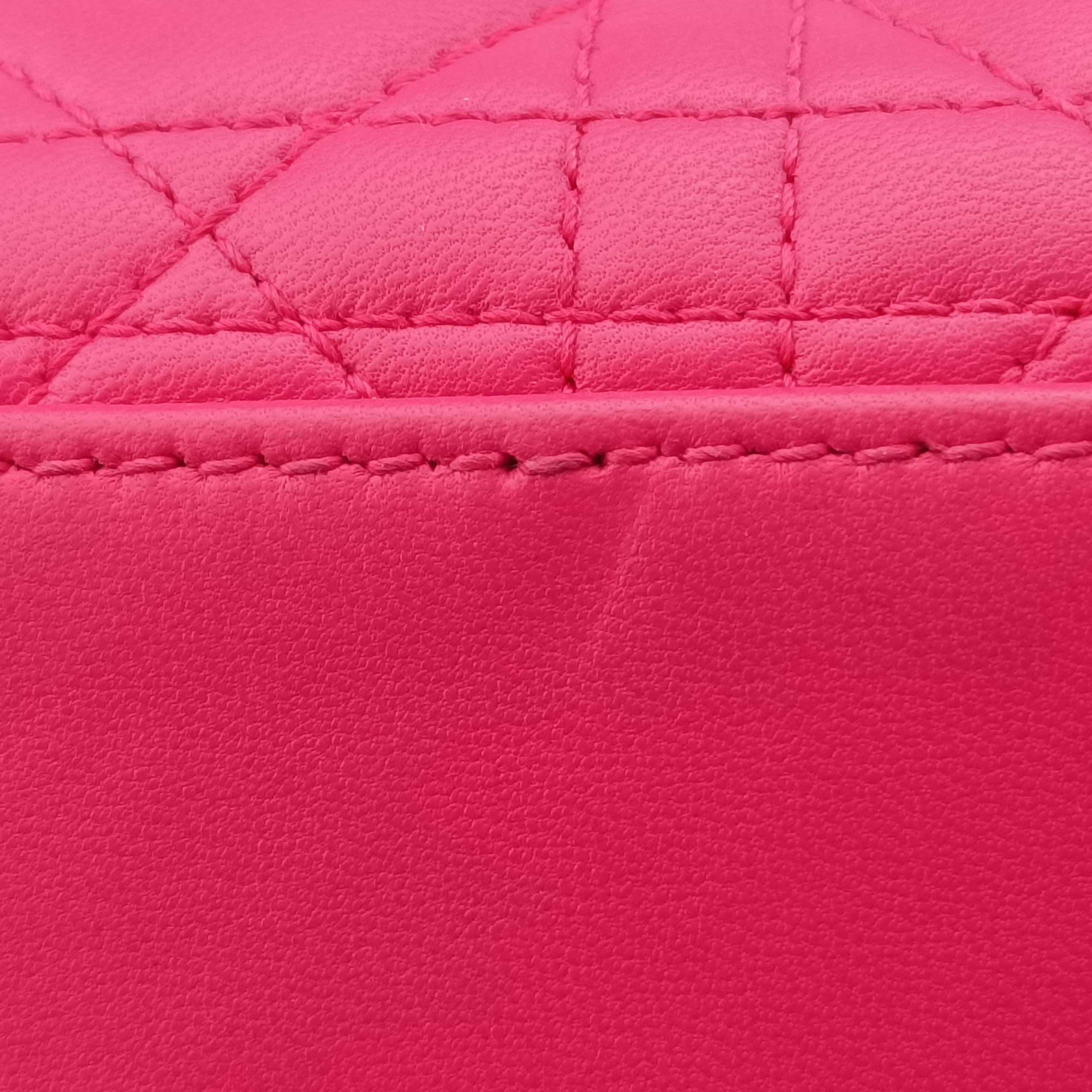 Lady Dior Rose lambskin 18-MA-0124レディディオール ローズ レッド ラムスキン 18-MA-0124