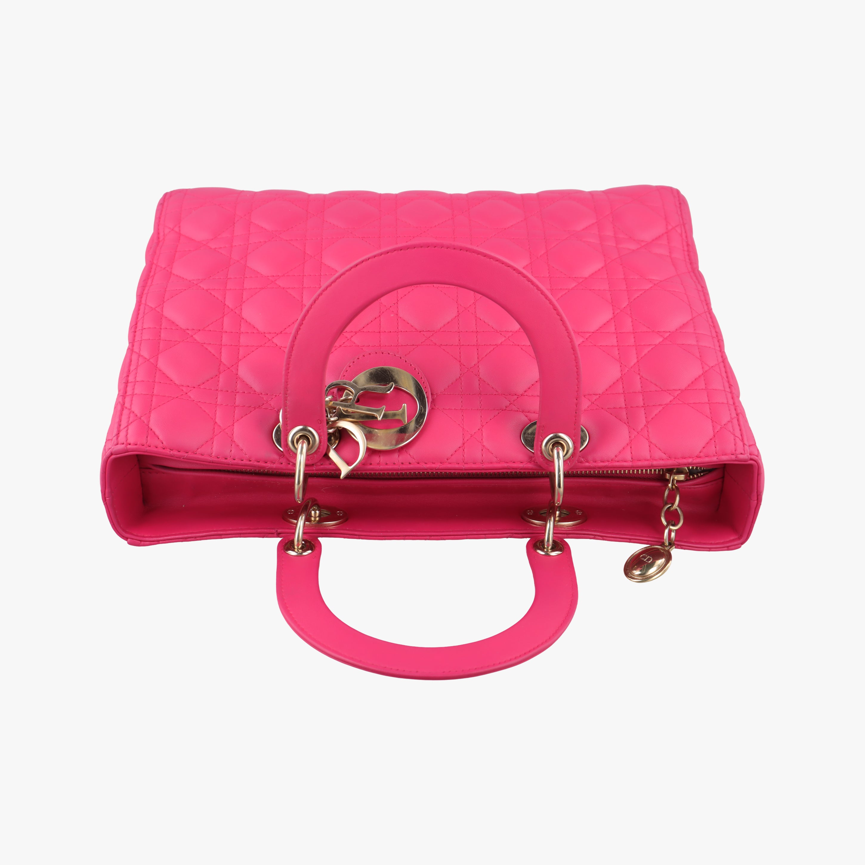 Lady Dior Rose lambskin 18-MA-0124レディディオール ローズ レッド ラムスキン 18-MA-0124