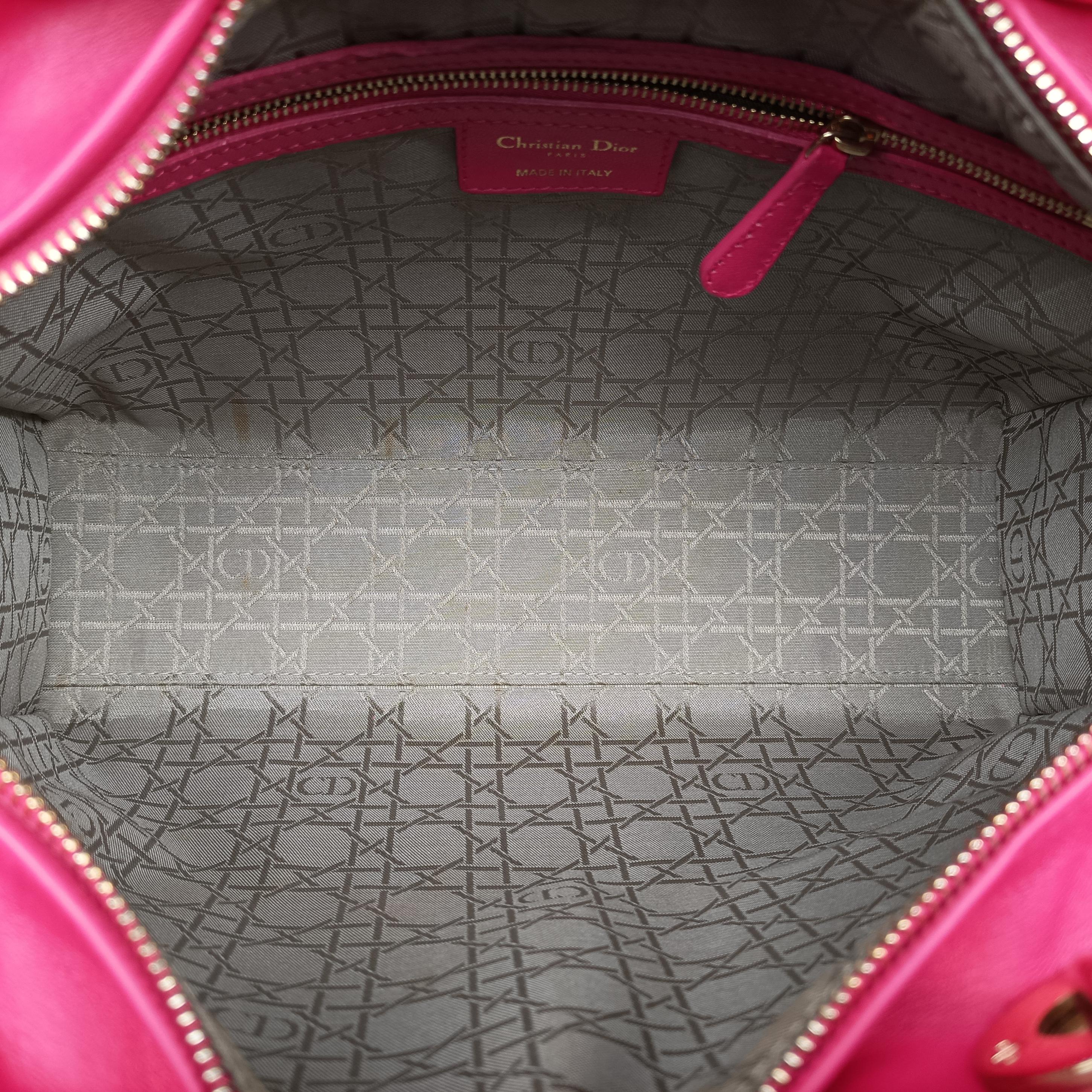 Lady Dior Rose lambskin 18-MA-0124レディディオール ローズ レッド ラムスキン 18-MA-0124