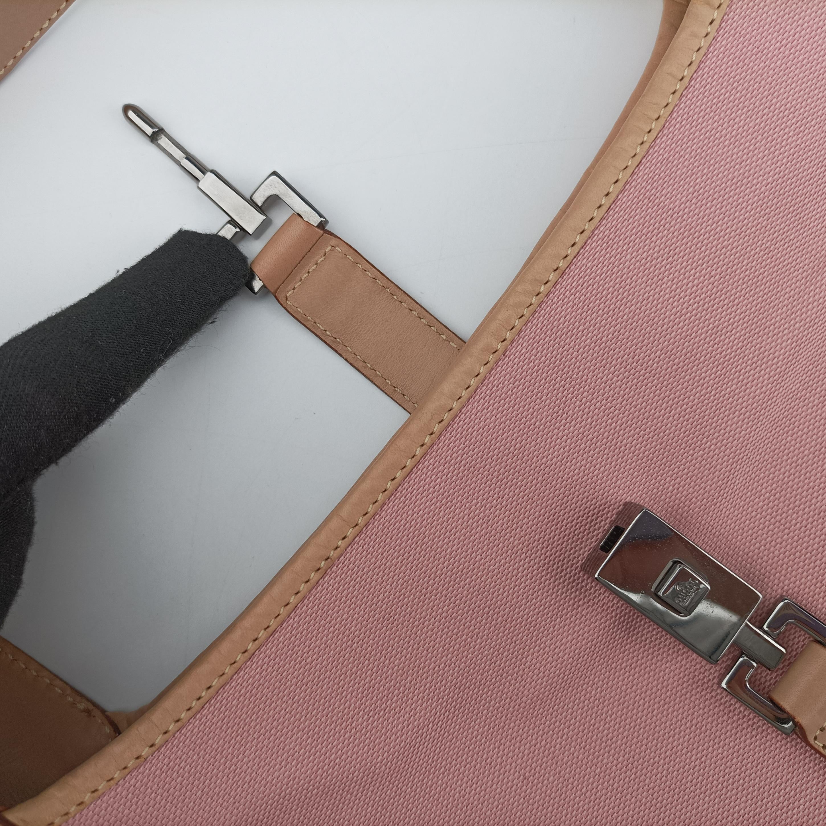 Jackie Pink fabric× leather 001.33 ジャッキー ピンク ファブリック×レザー 001.33