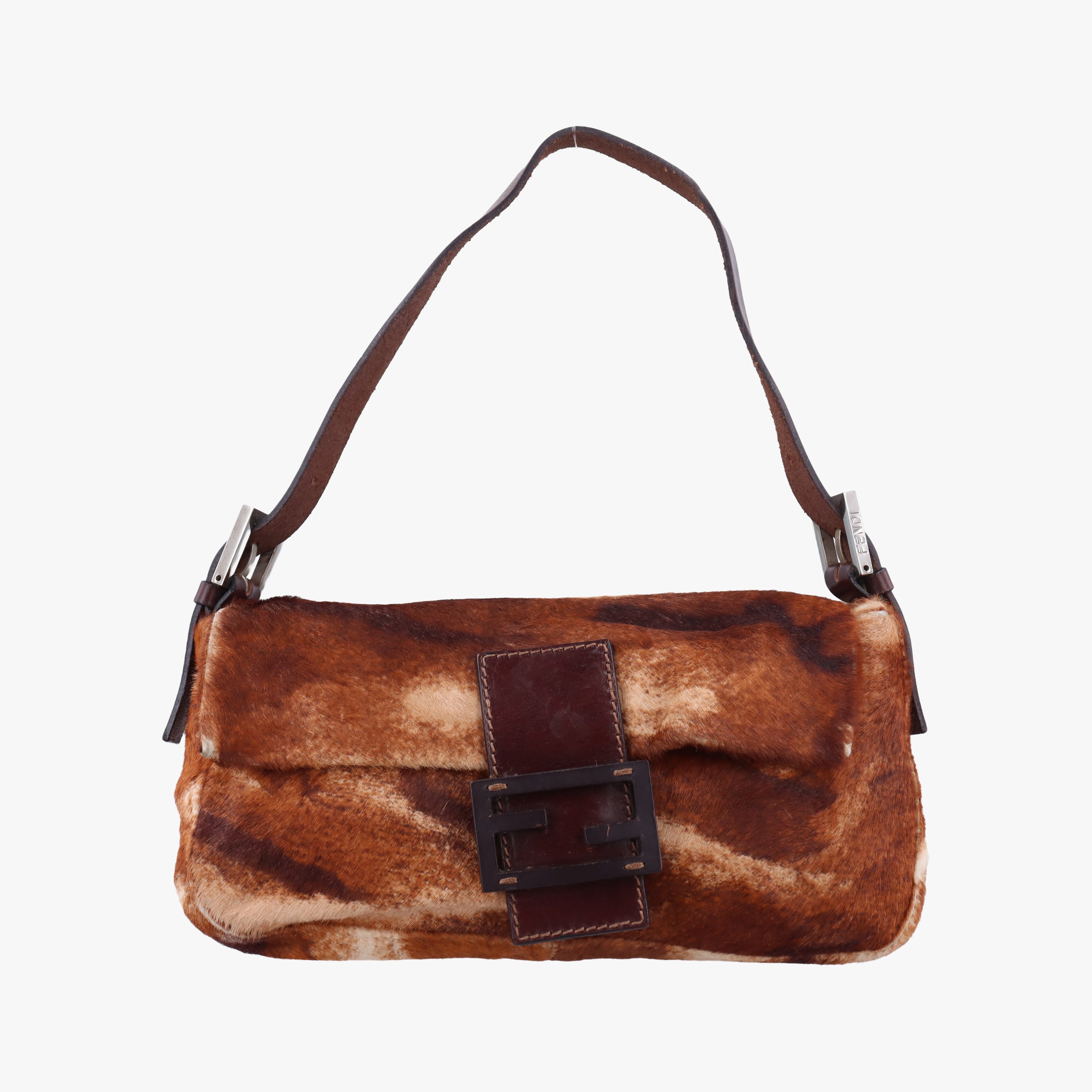 Baguette Brown×Multicolour ponyhair 26424 2372-26424-01-9マンマバケット ブラウン×マルチカラー ハラコ 26424 2372-26424-01-9