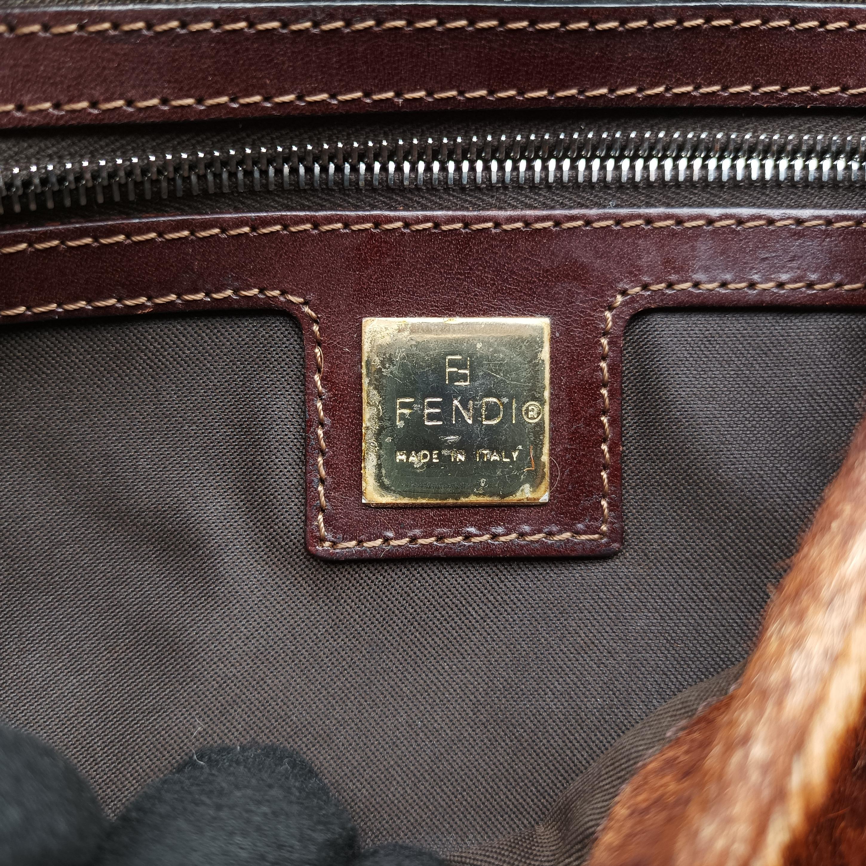 Baguette Brown×Multicolour ponyhair 26424 2372-26424-01-9マンマバケット ブラウン×マルチカラー ハラコ 26424 2372-26424-01-9