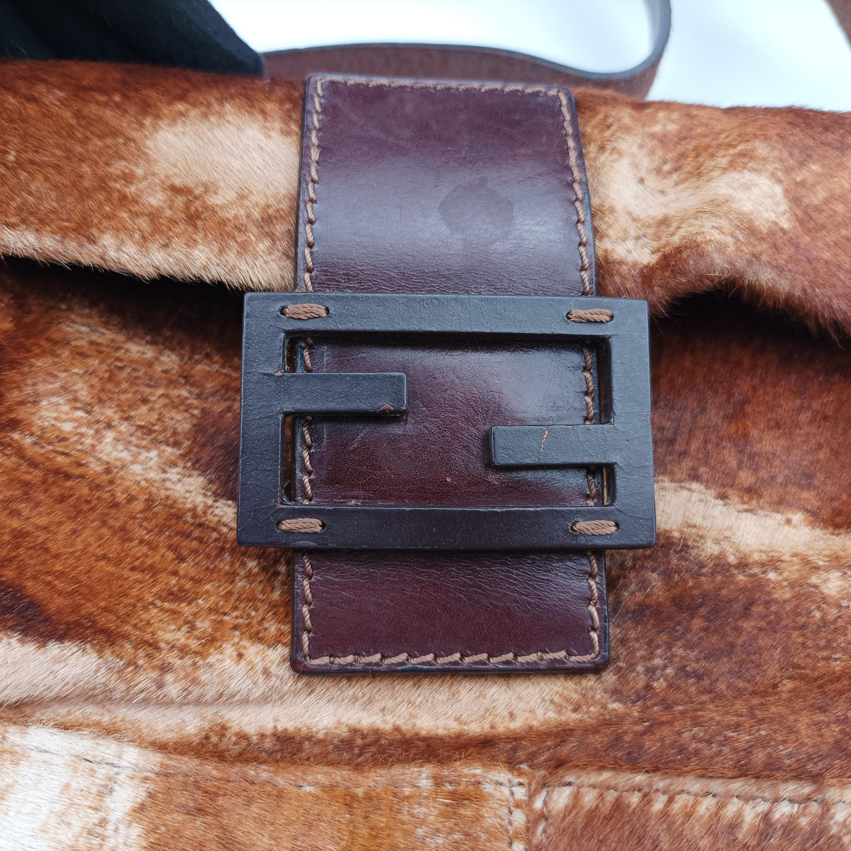 Baguette Brown×Multicolour ponyhair 26424 2372-26424-01-9マンマバケット ブラウン×マルチカラー ハラコ 26424 2372-26424-01-9