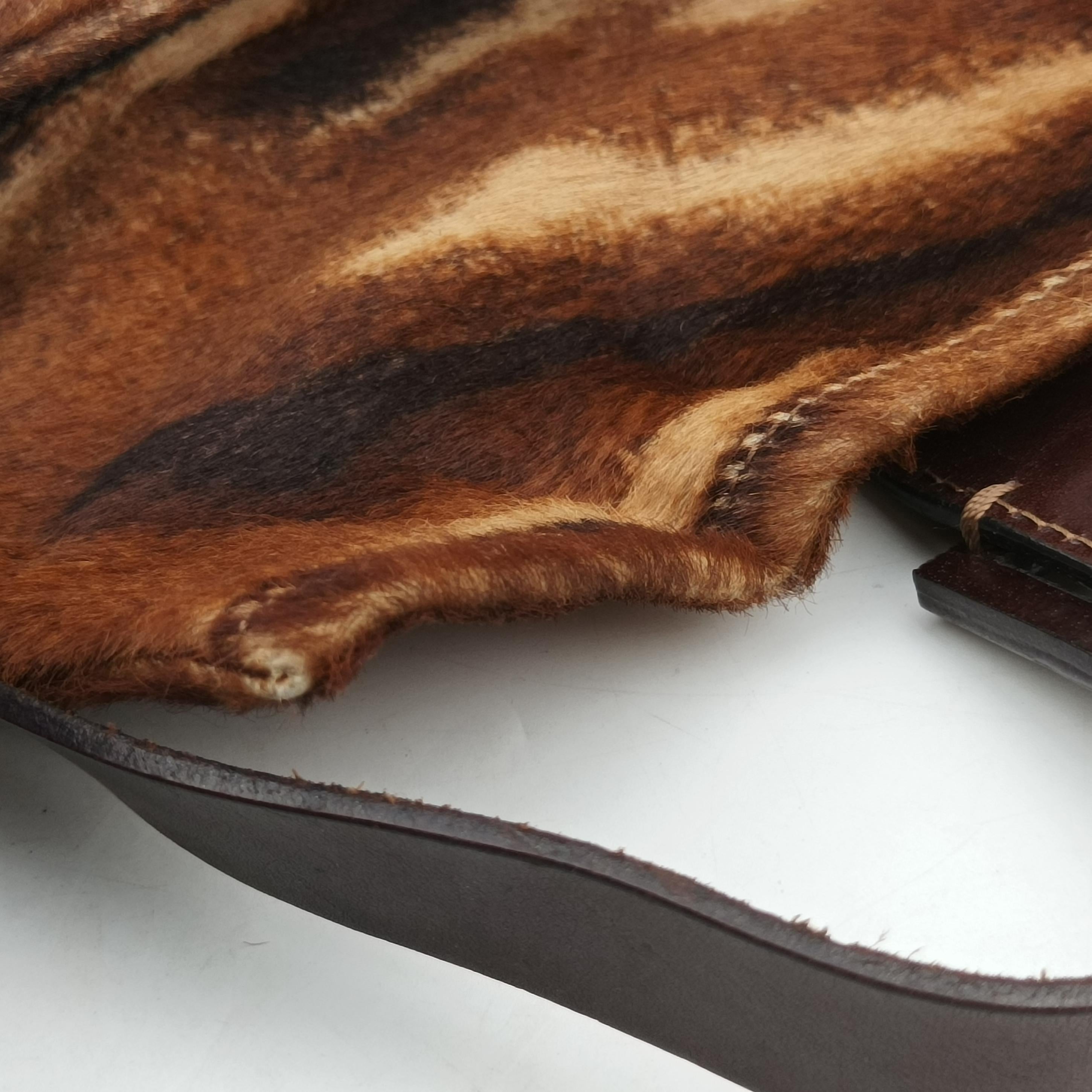 Baguette Brown×Multicolour ponyhair 26424 2372-26424-01-9マンマバケット ブラウン×マルチカラー ハラコ 26424 2372-26424-01-9