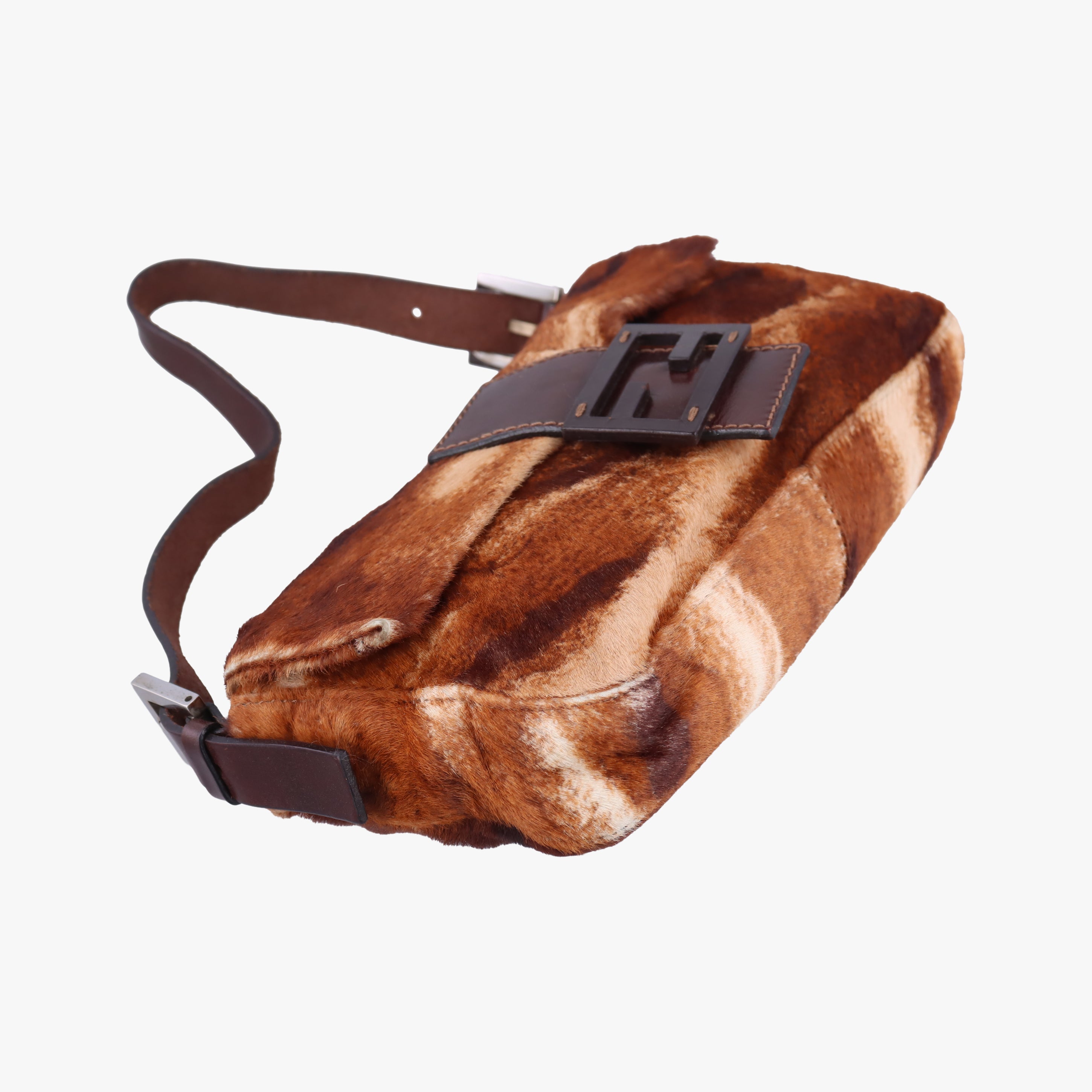 Baguette Brown×Multicolour ponyhair 26424 2372-26424-01-9マンマバケット ブラウン×マルチカラー ハラコ 26424 2372-26424-01-9