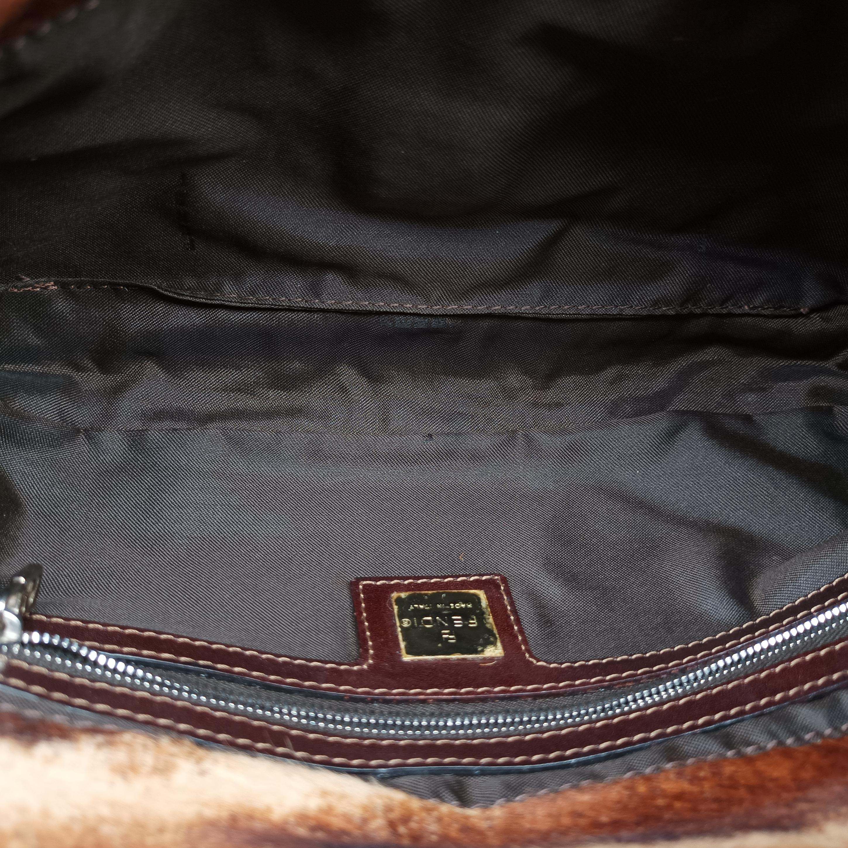 Baguette Brown×Multicolour ponyhair 26424 2372-26424-01-9マンマバケット ブラウン×マルチカラー ハラコ 26424 2372-26424-01-9