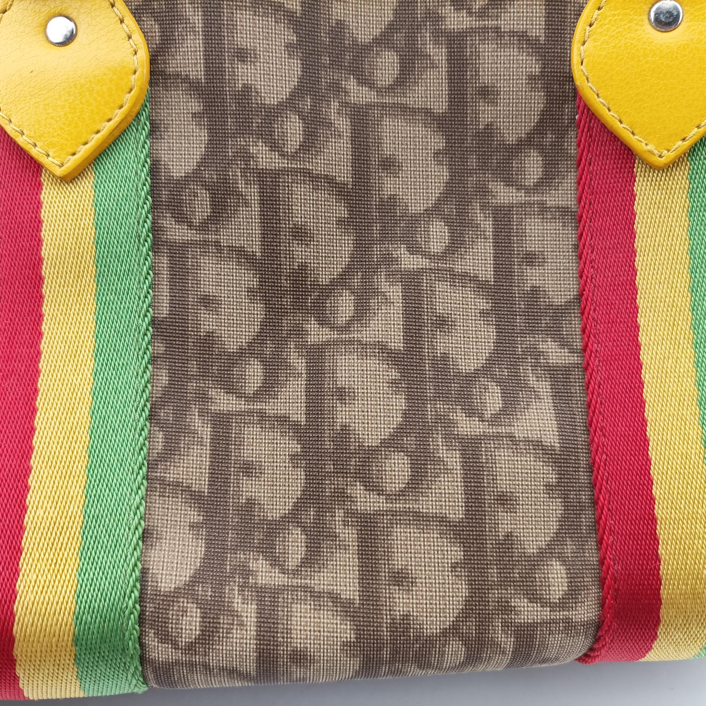 Trotter Brown x Yellow x Red x Green PVC coated canvas leather 05-MA-0094トロッター ブラウン×イエロー×レッド×グリーン PVCコーティングキャンバス レザー 05-MA-0094