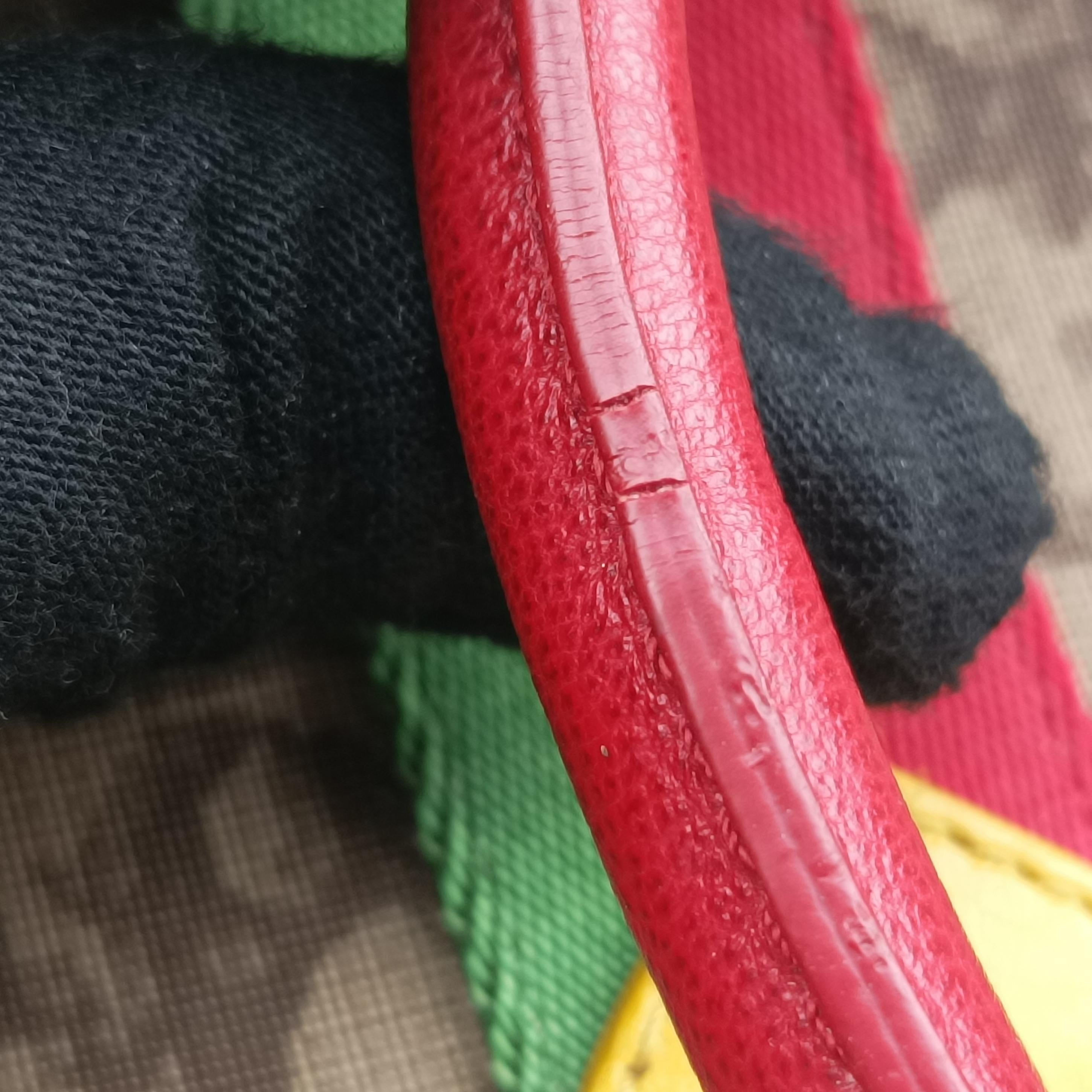 Trotter Brown x Yellow x Red x Green PVC coated canvas leather 05-MA-0094トロッター ブラウン×イエロー×レッド×グリーン PVCコーティングキャンバス レザー 05-MA-0094