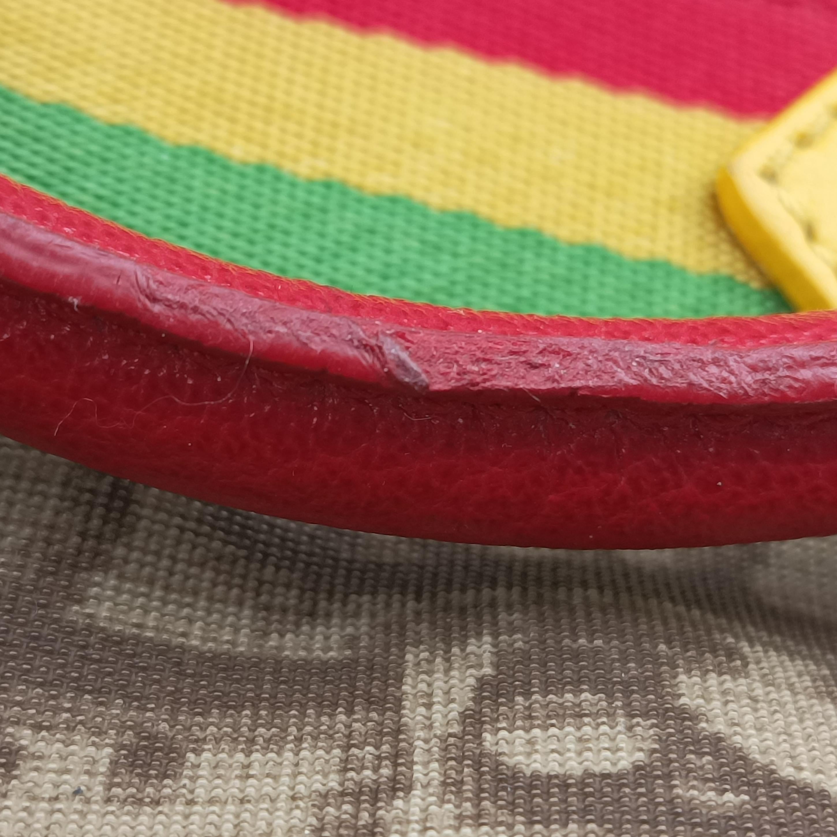 Trotter Brown x Yellow x Red x Green PVC coated canvas leather 05-MA-0094トロッター ブラウン×イエロー×レッド×グリーン PVCコーティングキャンバス レザー 05-MA-0094