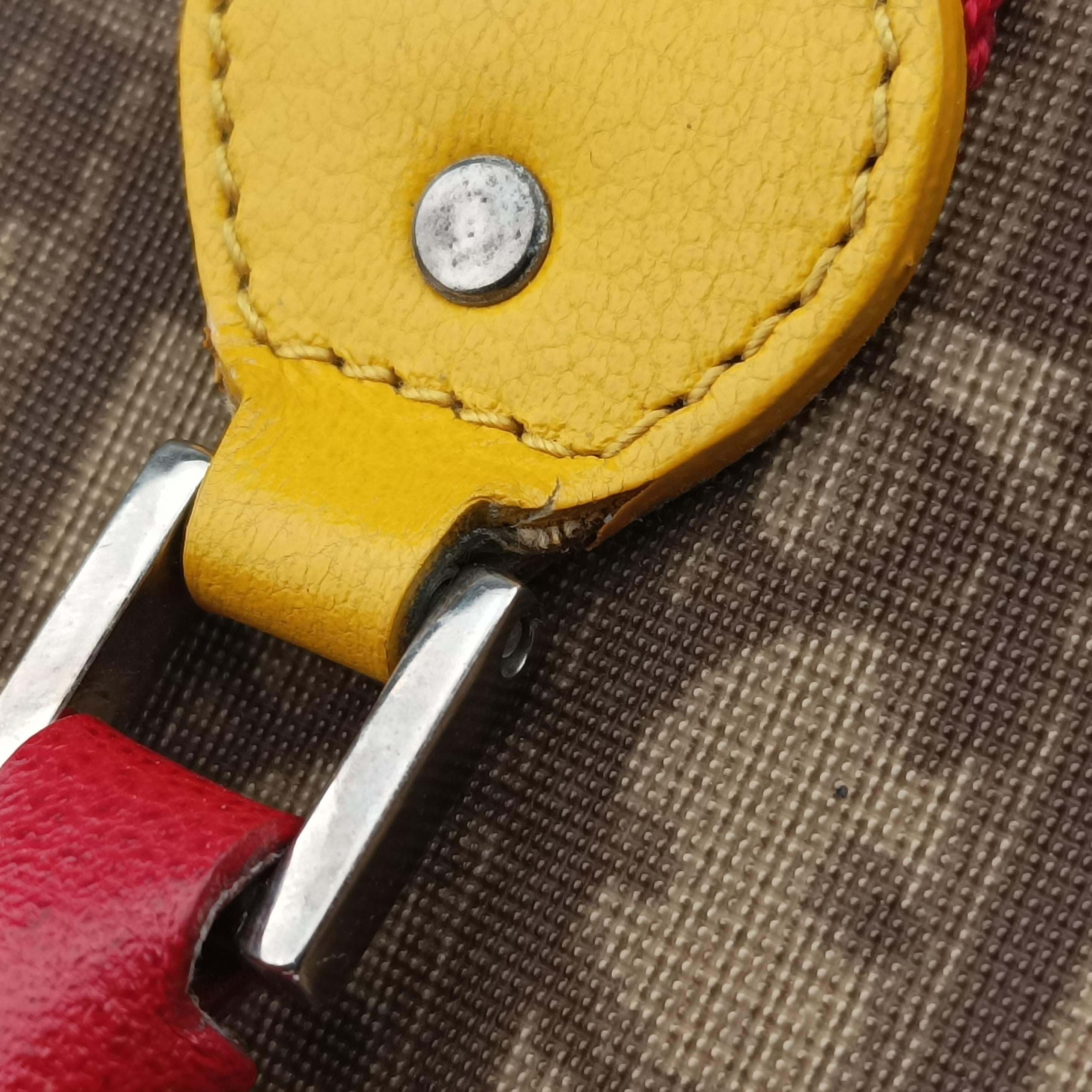 Trotter Brown x Yellow x Red x Green PVC coated canvas leather 05-MA-0094トロッター ブラウン×イエロー×レッド×グリーン PVCコーティングキャンバス レザー 05-MA-0094