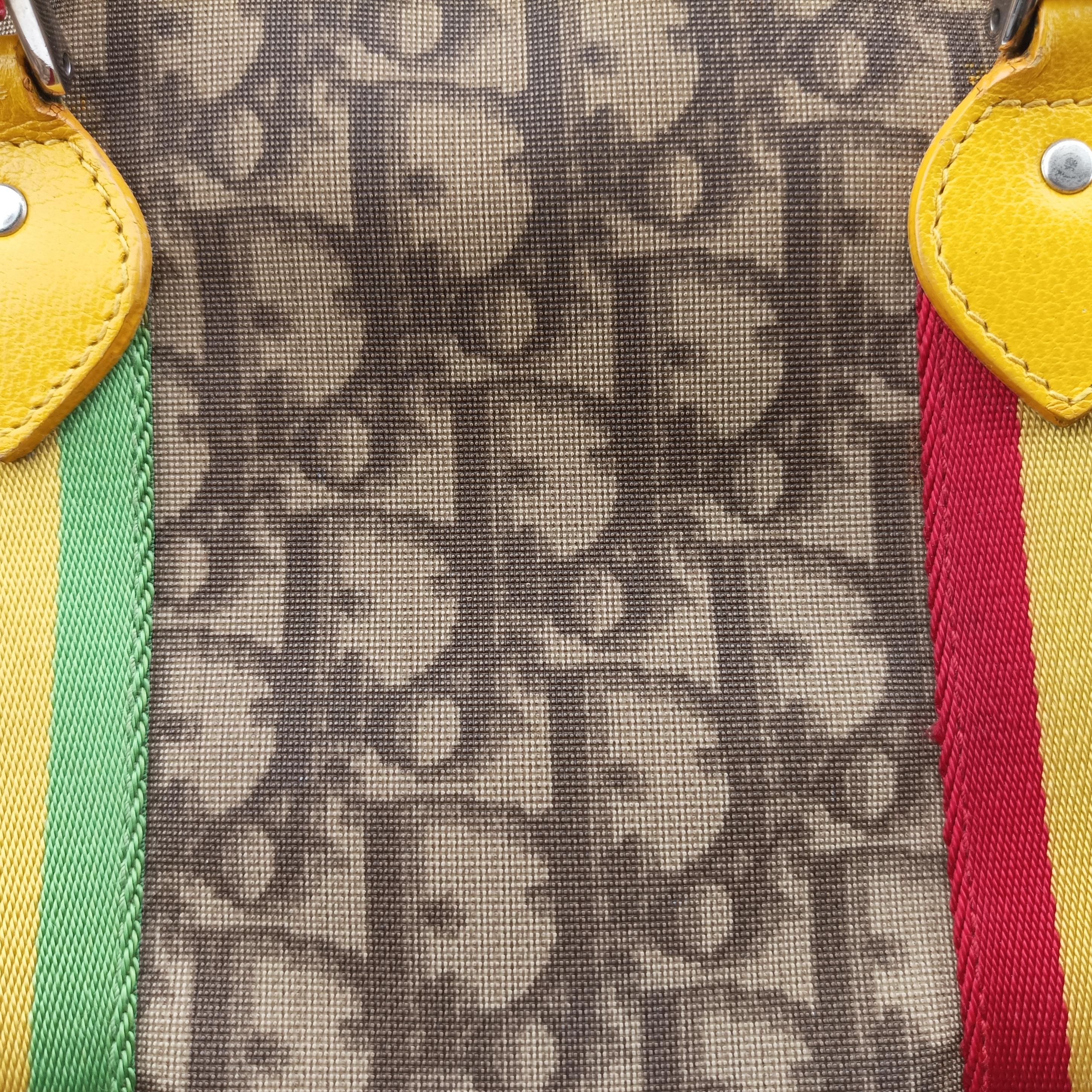 Trotter Beige x Yellow x Red x Green PVC coated canvas leather 05-MA-0054トロッター ベージュ×イエロー×レッド×グリーン PVCコーティングキャンバス レザー 05-MA-0054