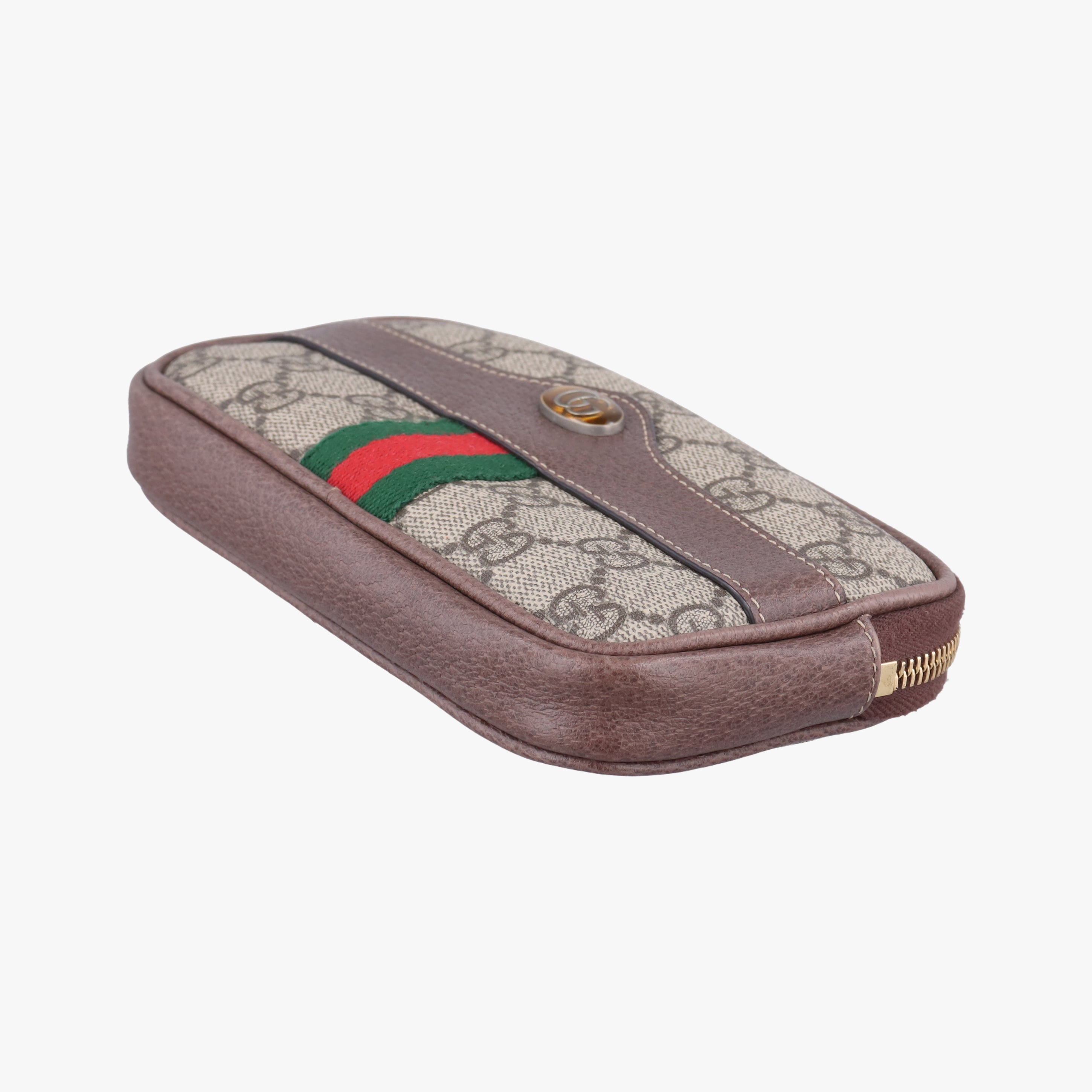 Ophidia Brown×green×red PVC coated canvas x leather 519308 オフィディア ブラウン×グリーン×レッド PVCコーティングキャンバス×レザー 519308