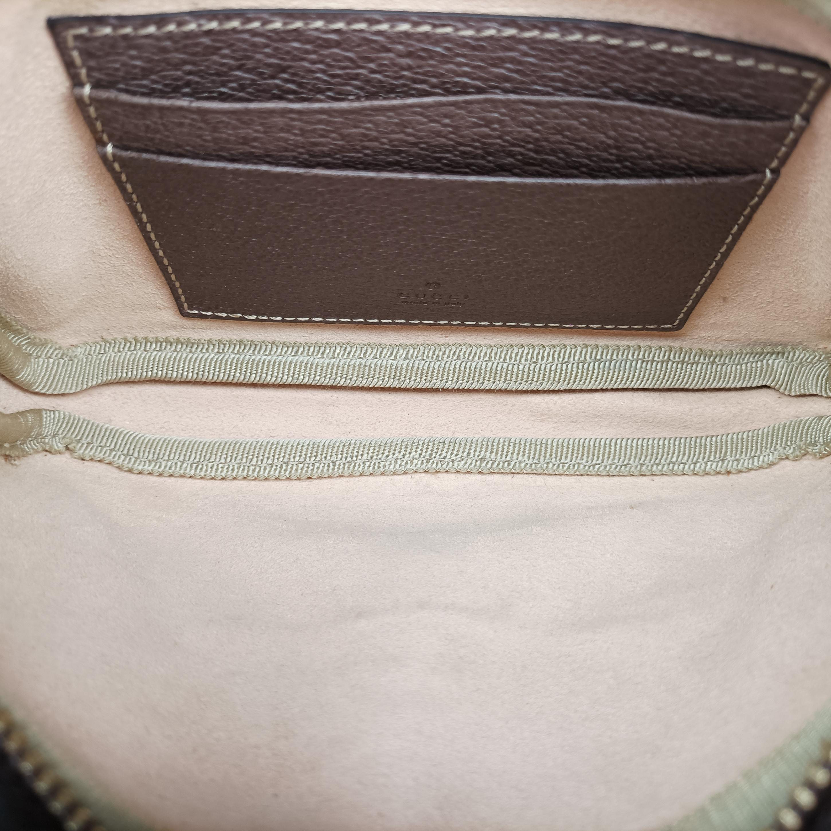 Ophidia Brown×green×red PVC coated canvas x leather 519308 オフィディア ブラウン×グリーン×レッド PVCコーティングキャンバス×レザー 519308