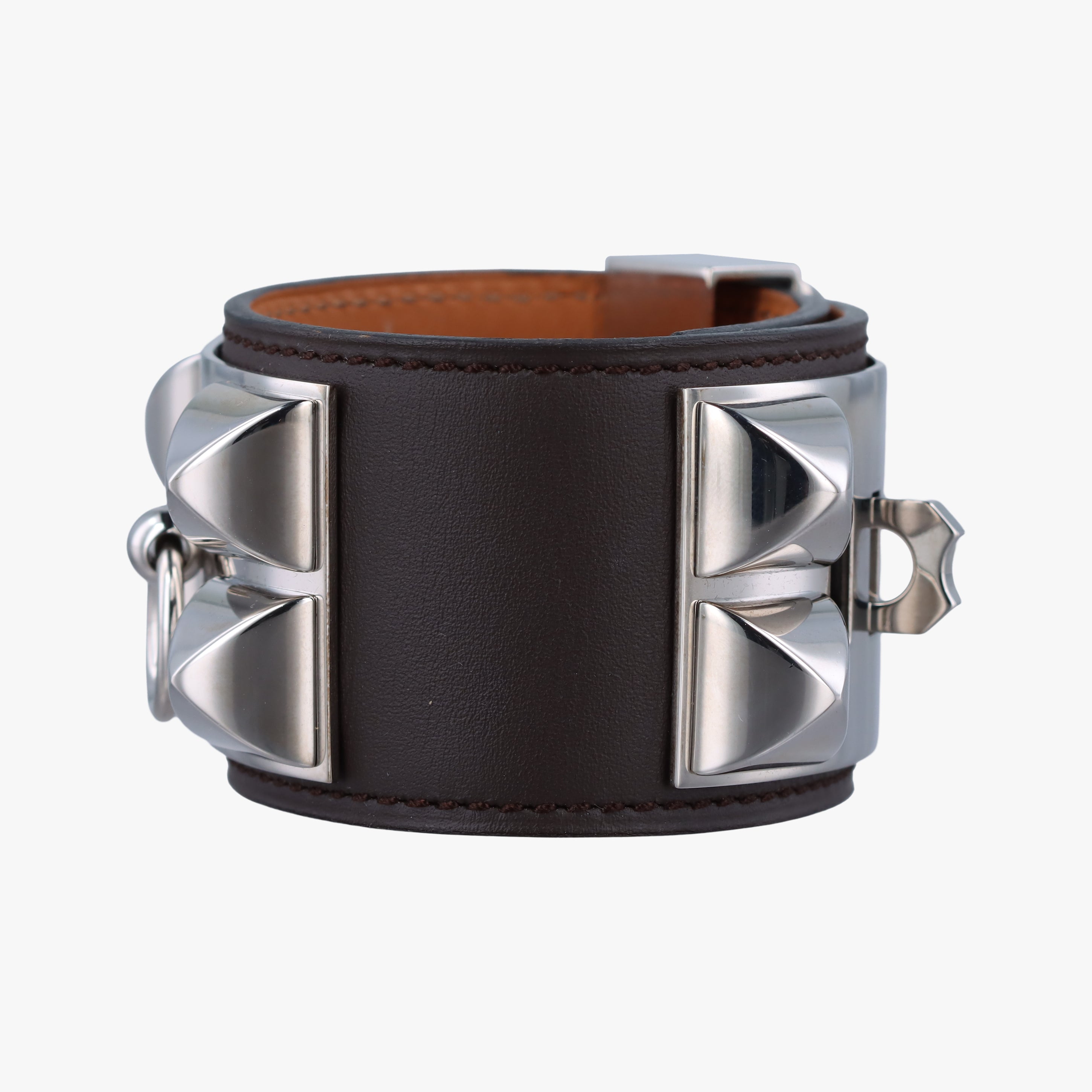 Collier de Chien Black×silver Leather x GP S N▢Q 40コリエ ド シアン ブラック×シルバー レザー×GP S N▢Q 40