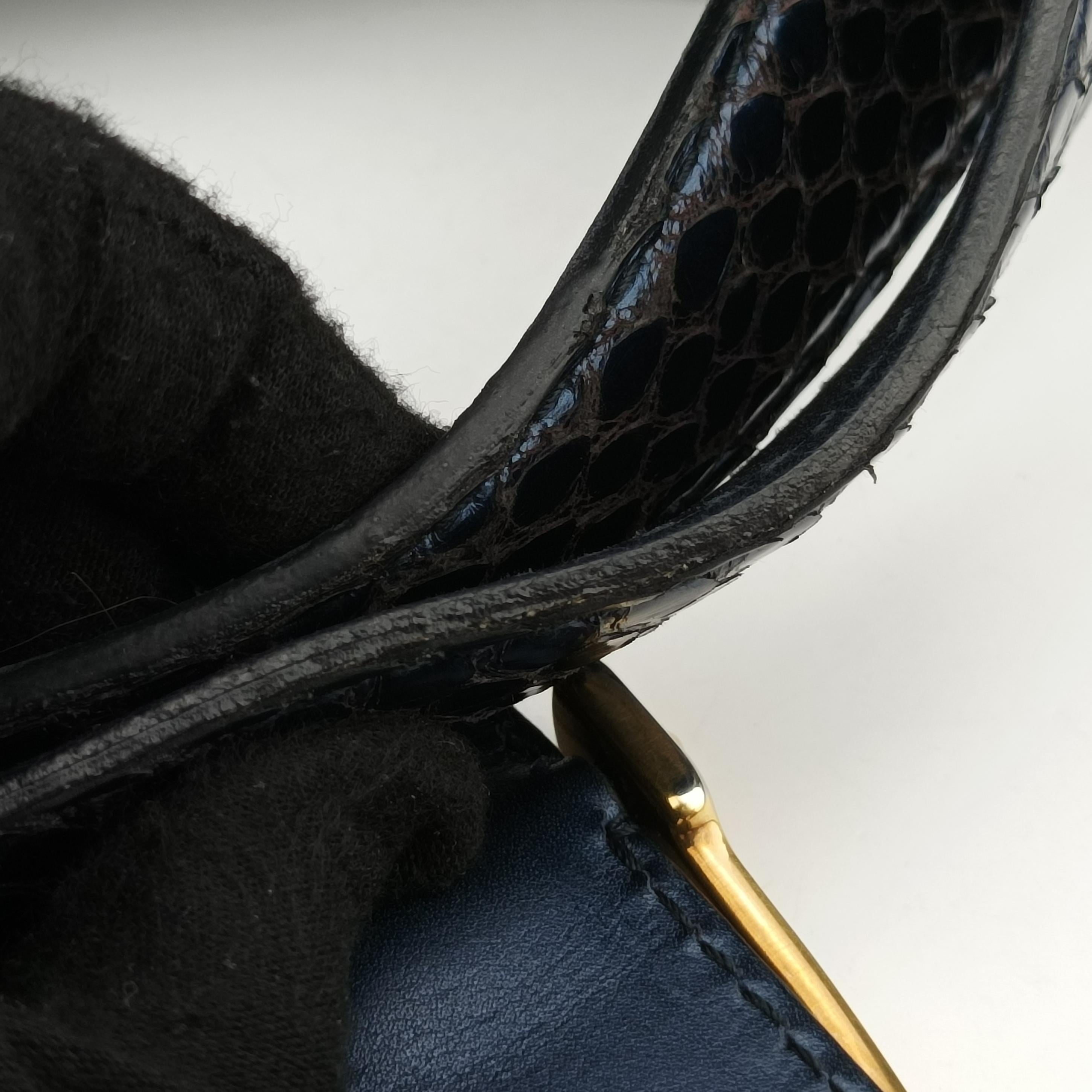 Stirrup Exotic Horsebit Navy snakeskin 296855 H012533357スターラップ エキゾチック ホースビット ネイビー ヘビ革 296855 H012533357