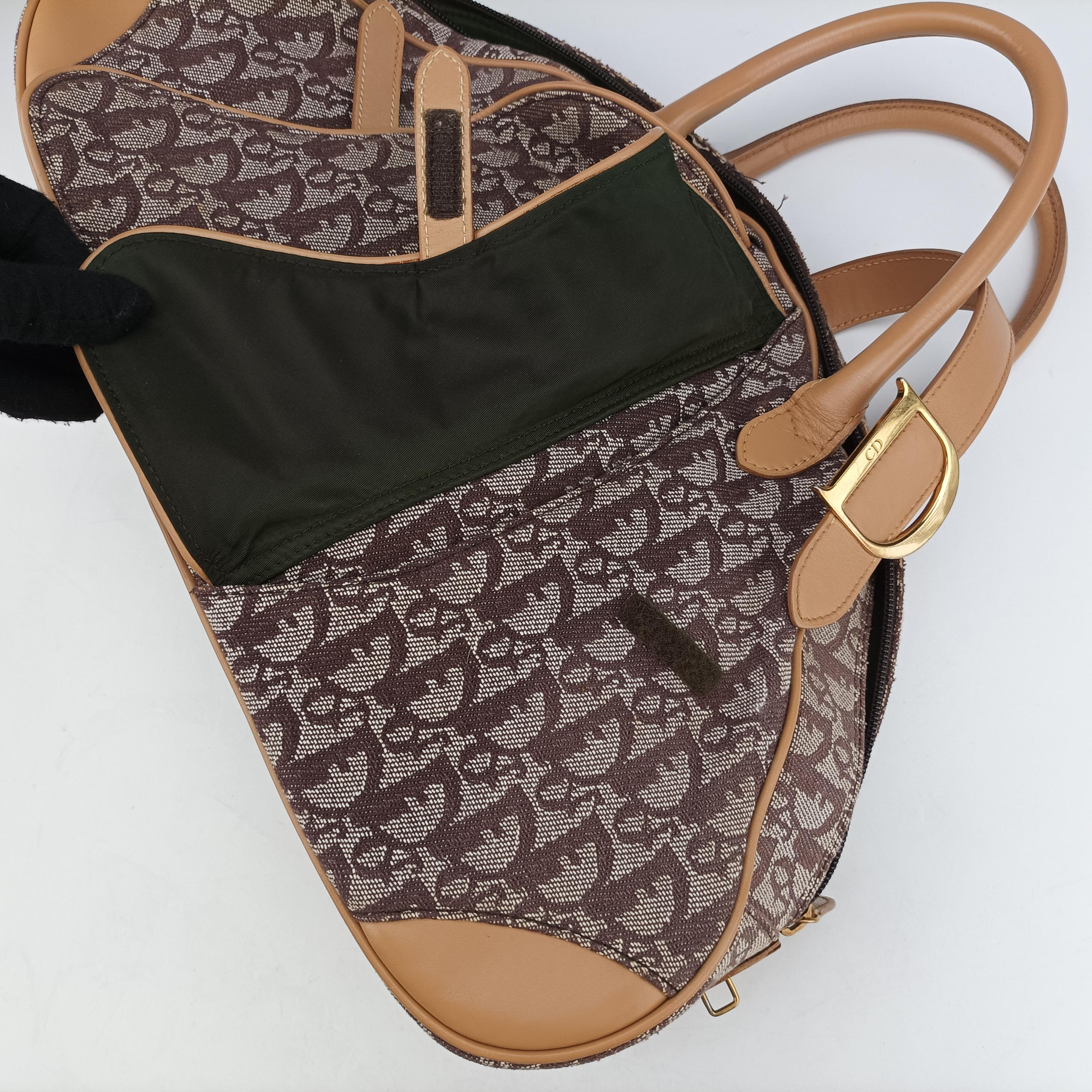 double saddlebag beige×burgundy Jacquard×Leather MA-1001ダブルサドルバッグ ベージュ×ワインレッド ジャガード×レザー MA-1001