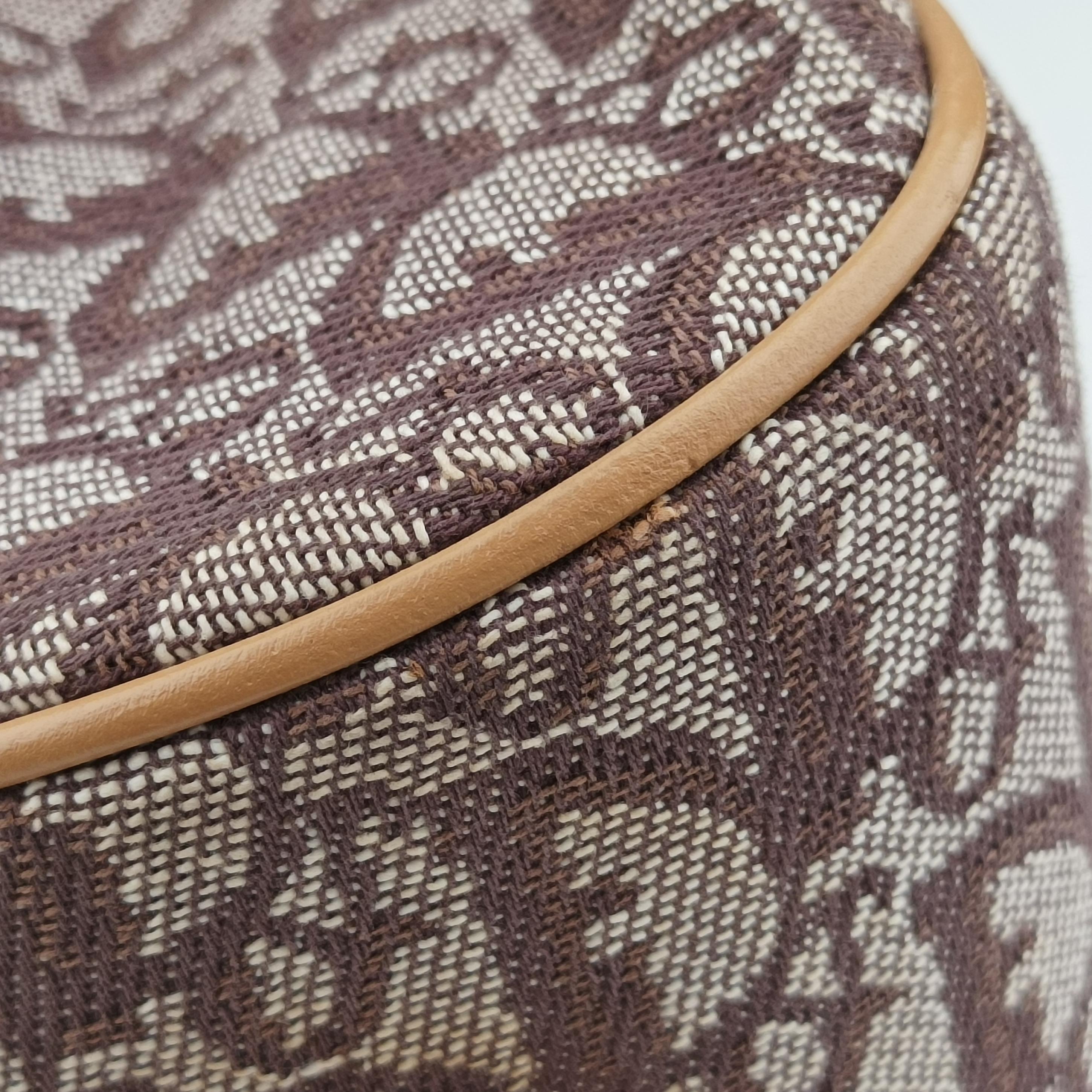 double saddlebag beige×burgundy Jacquard×Leather MA-1001ダブルサドルバッグ ベージュ×ワインレッド ジャガード×レザー MA-1001