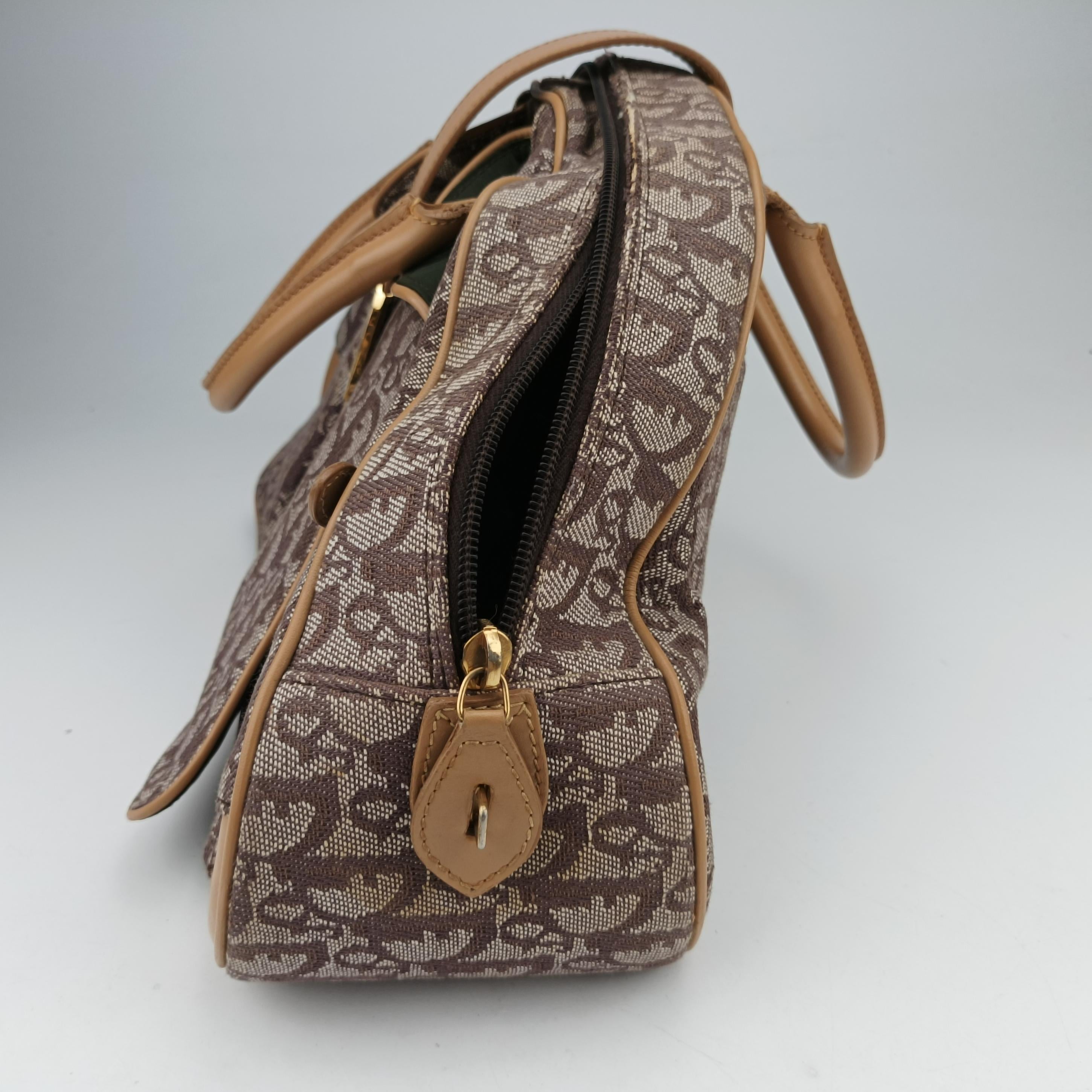 double saddlebag beige×burgundy Jacquard×Leather MA-1001ダブルサドルバッグ ベージュ×ワインレッド ジャガード×レザー MA-1001