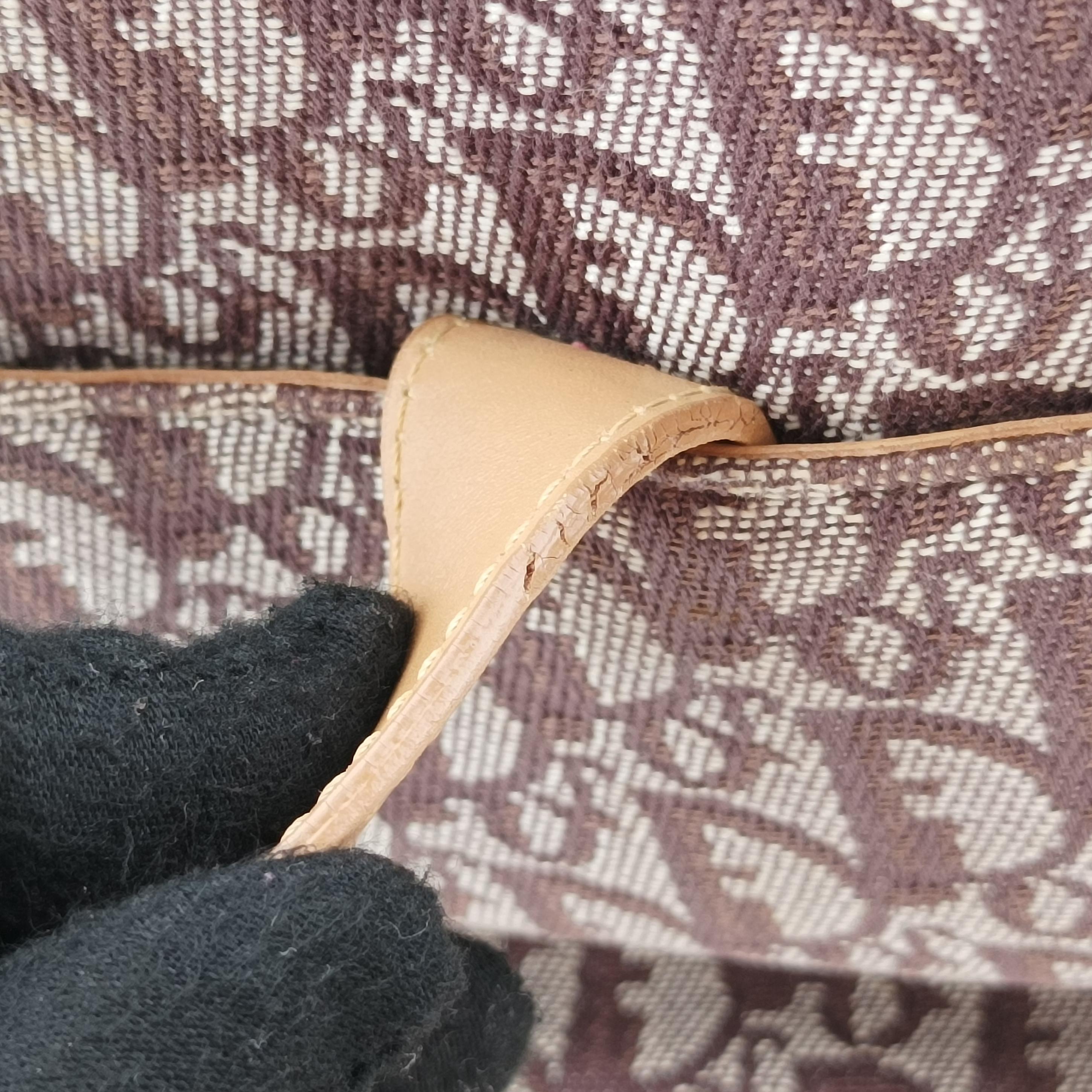 double saddlebag beige×burgundy Jacquard×Leather MA-1001ダブルサドルバッグ ベージュ×ワインレッド ジャガード×レザー MA-1001