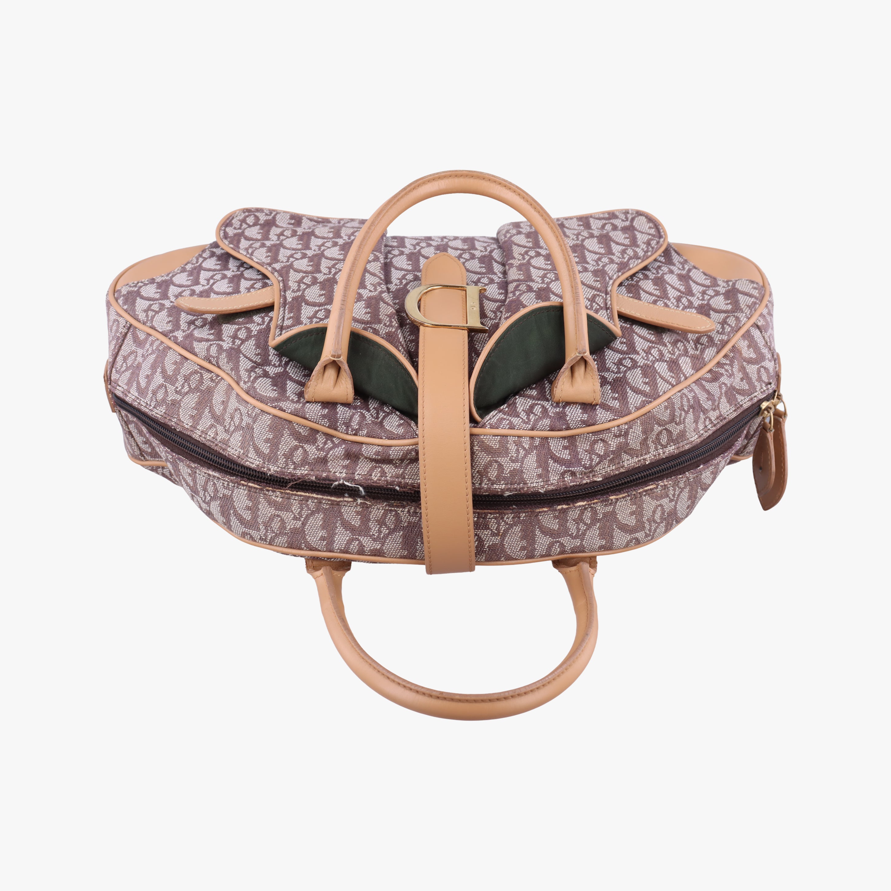 double saddlebag beige×burgundy Jacquard×Leather MA-1001ダブルサドルバッグ ベージュ×ワインレッド ジャガード×レザー MA-1001