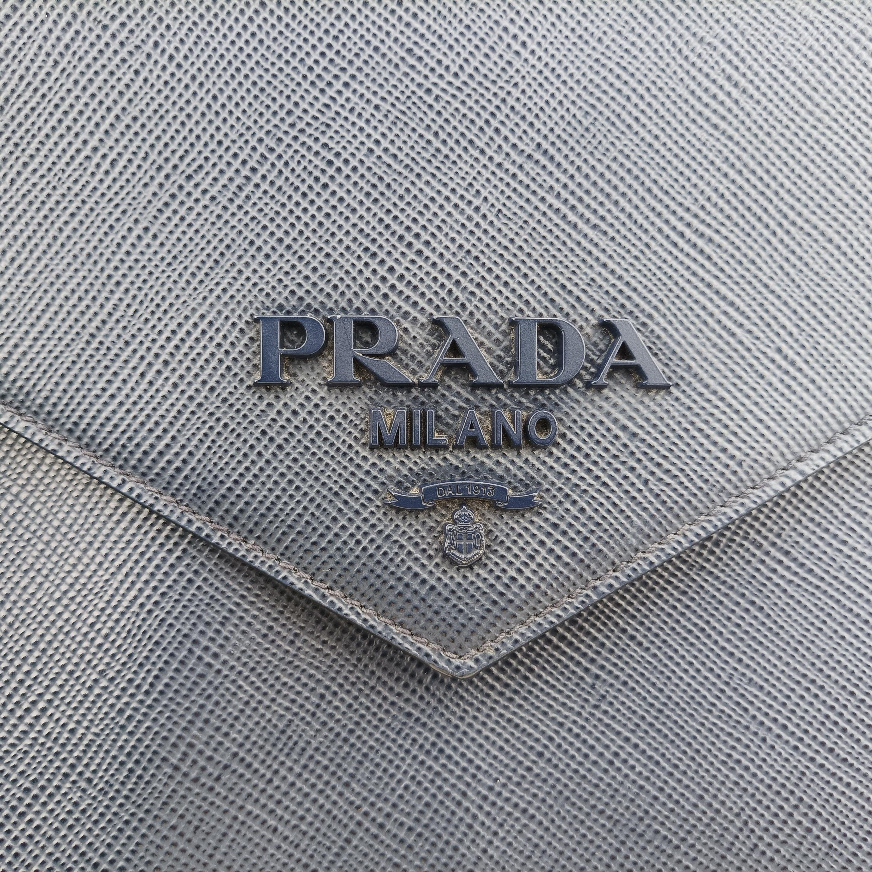 Monochrome navy SAFFIANO Leather 59モノクロ ネイビー サフィアーノレザー 59