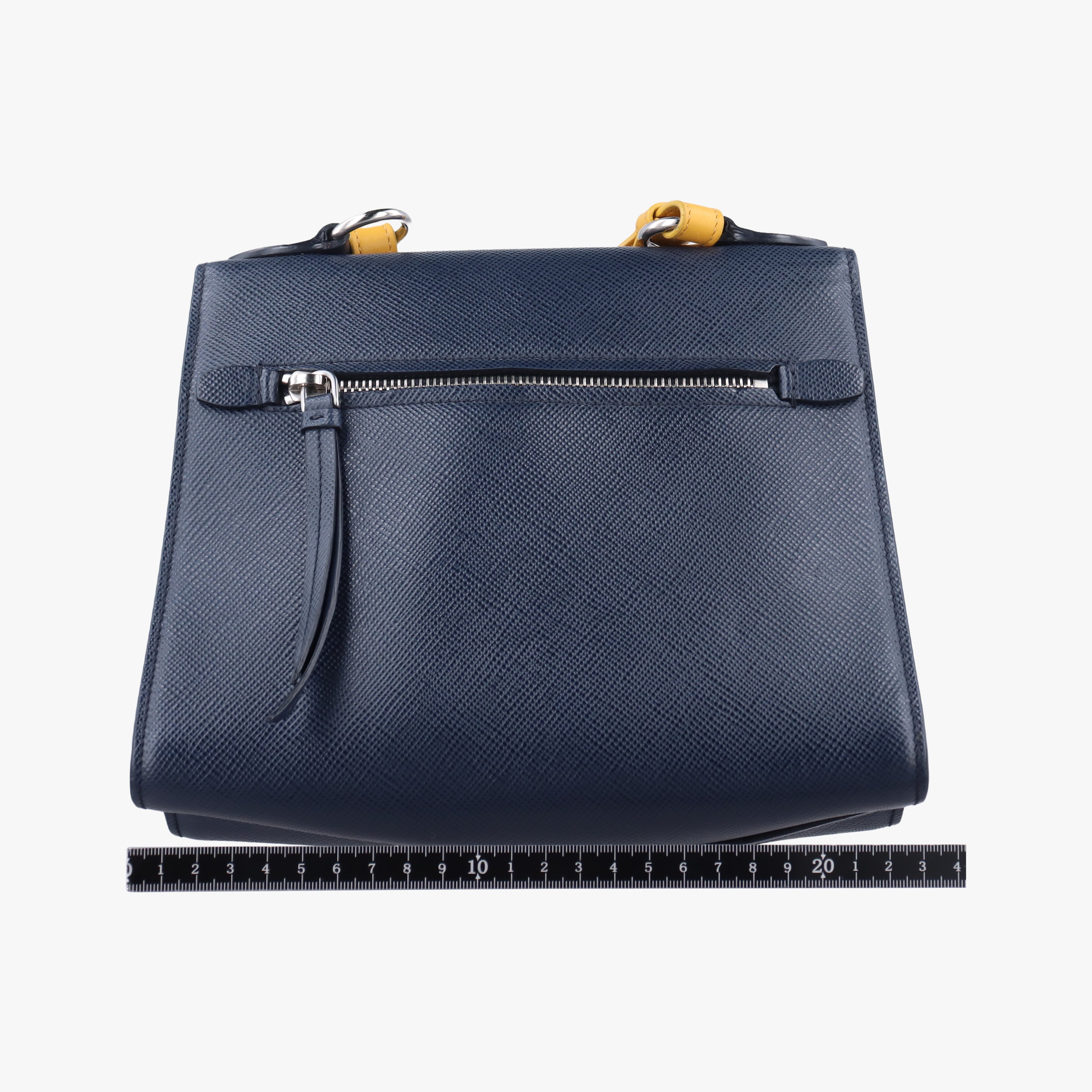 Monochrome navy SAFFIANO Leather 59モノクロ ネイビー サフィアーノレザー 59