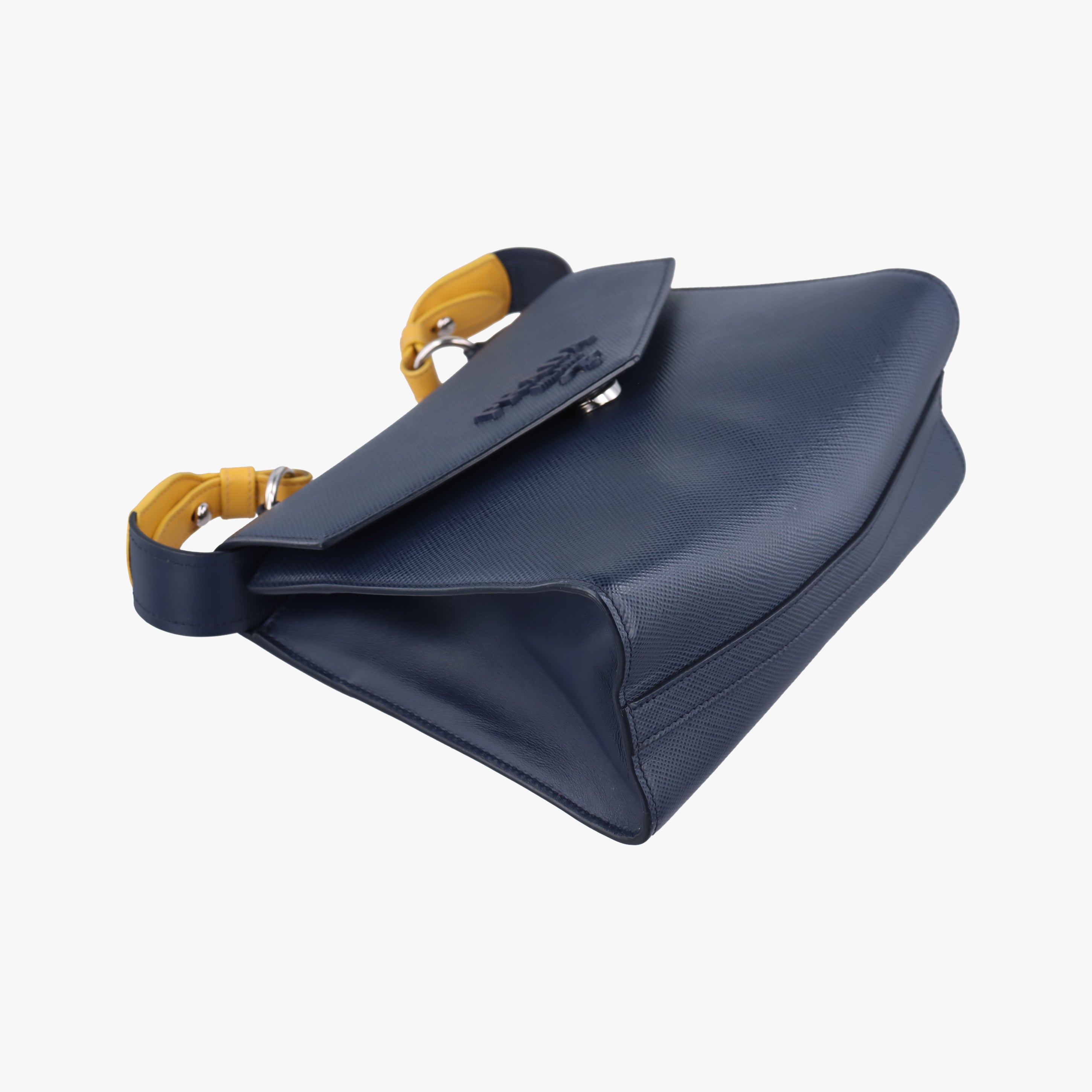 Monochrome navy SAFFIANO Leather 59モノクロ ネイビー サフィアーノレザー 59