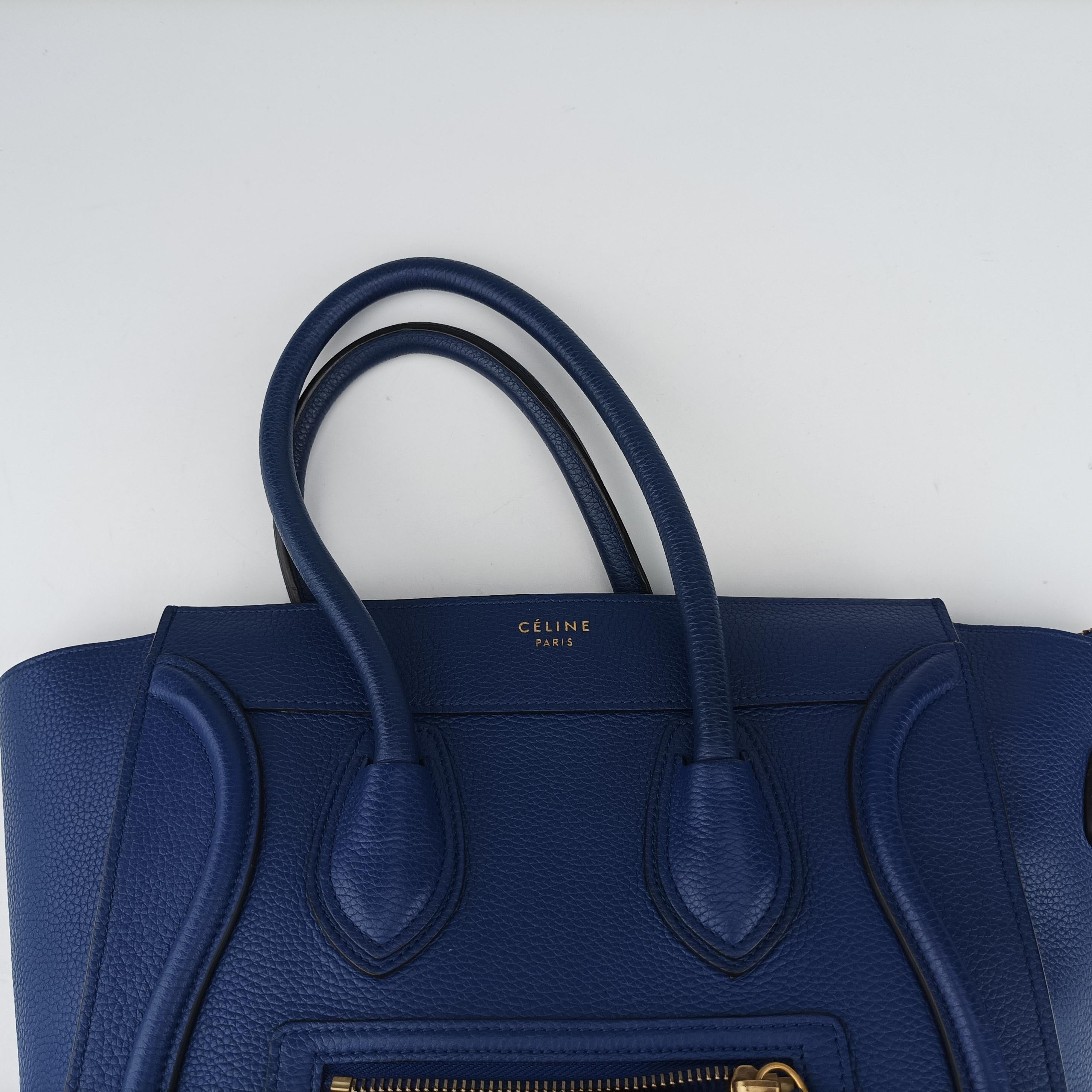 Luggage Micro shopper Blue Leather F-MM-1145 F-CT-1125ラゲージマイクロショッパー ブルー レザー F-MM-1145 F-CT-1125