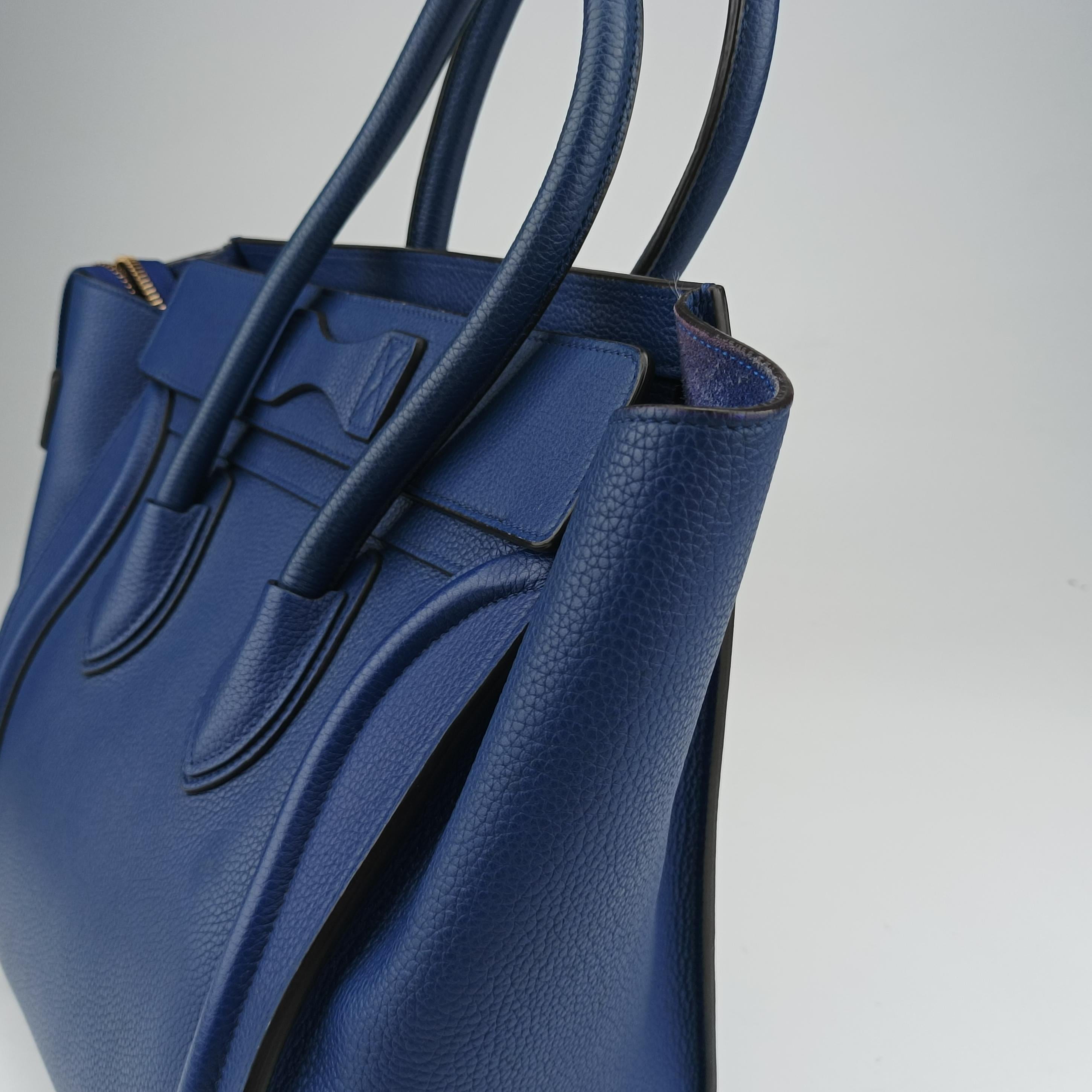 Luggage Micro shopper Blue Leather F-MM-1145 F-CT-1125ラゲージマイクロショッパー ブルー レザー F-MM-1145 F-CT-1125