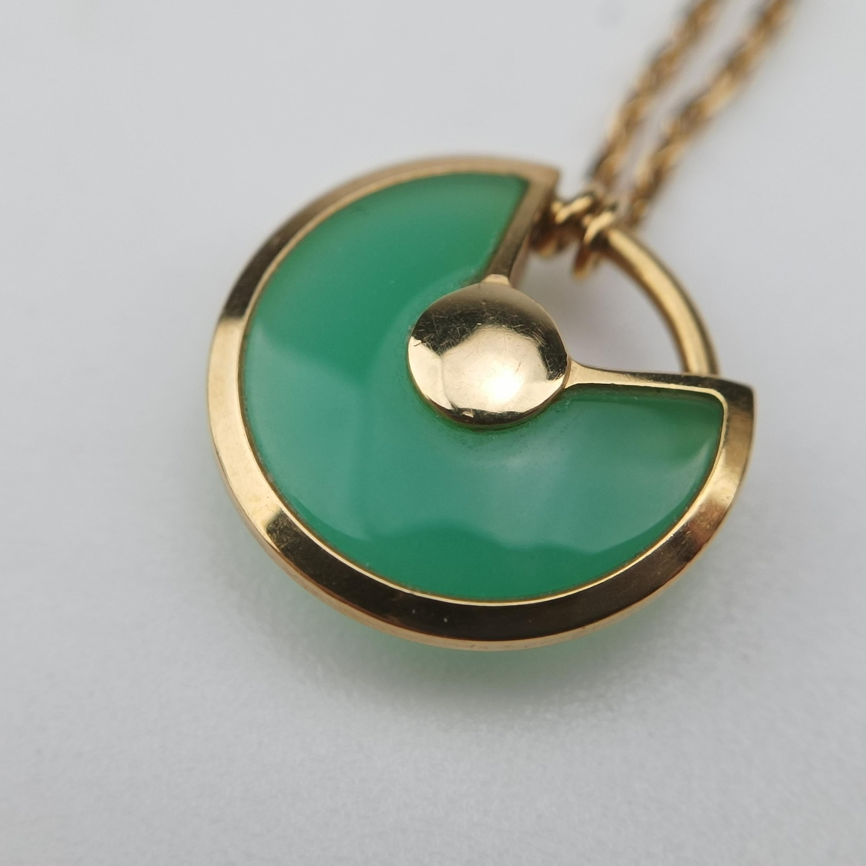 Amulette de Cartier Rose golden×Green AU750 B7224520 BZR244アミュレット ドゥ カルティエ ローズゴールド×グリーン AU750 B7224520 BZR244