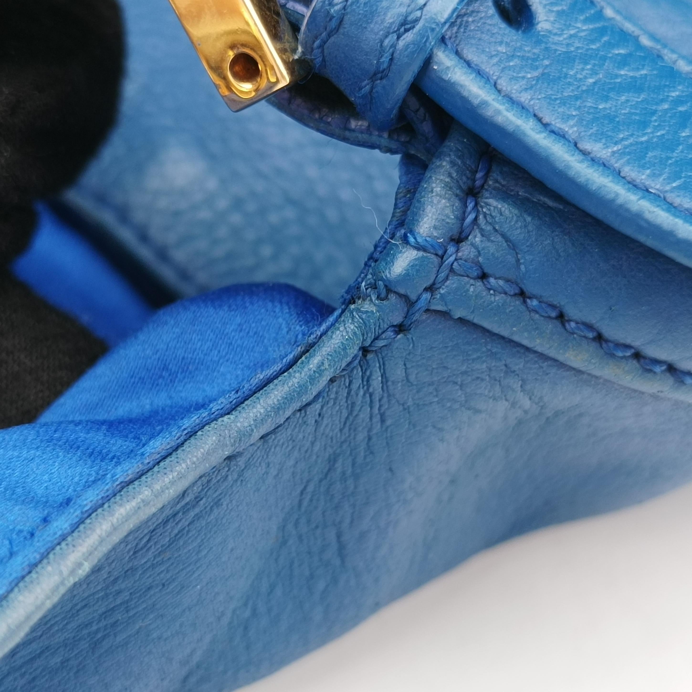 Big Mamma Forever Flap Blue leather 8BR638 8BR638-FB7 128-2354ビッグマンマバケット ブルー レザー 8BR638 8BR638-FB7 128-2354