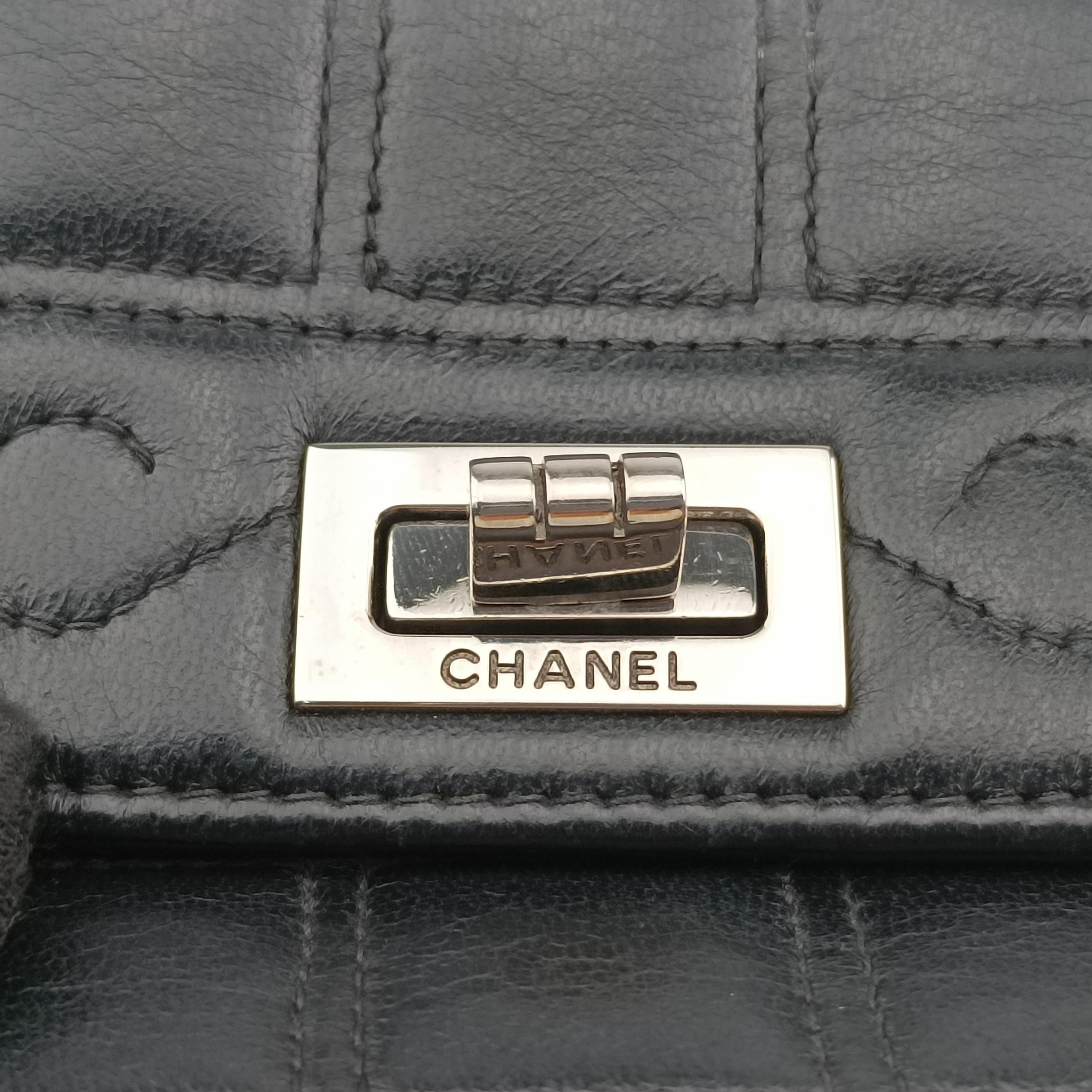 2.55 Chocolate Bar Chain Black lambskin A16367 64820642.55チョコバーチェーン ブラック ラムスキン A16367 6482064