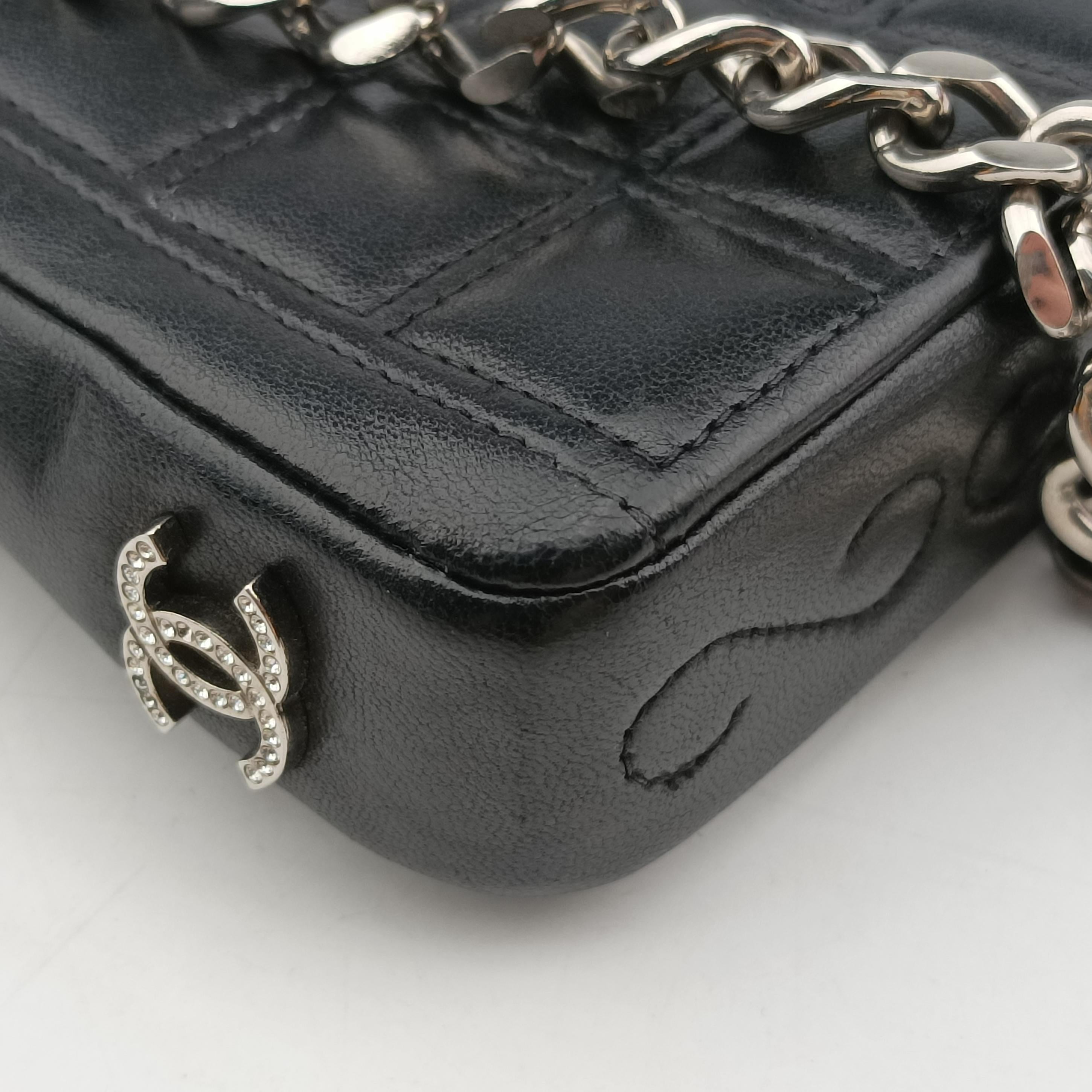 2.55 Chocolate Bar Chain Black lambskin A16367 64820642.55チョコバーチェーン ブラック ラムスキン A16367 6482064