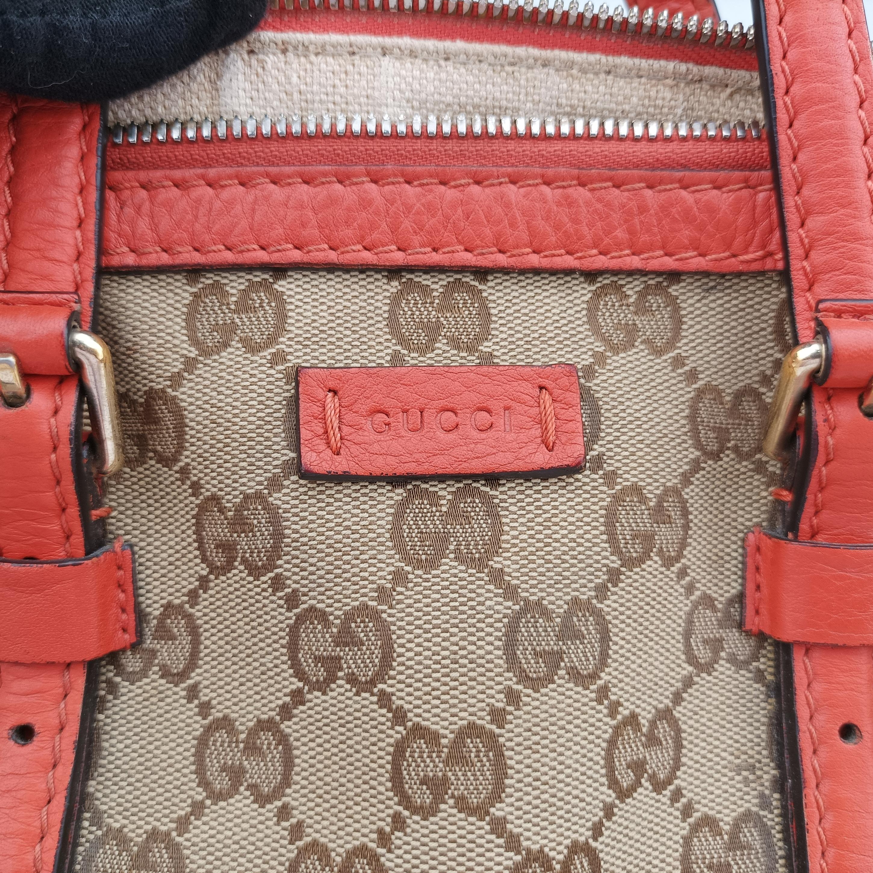 signature Top Handle Cellarius Ebony Beige×pink Leather×canvas 387601 G018257593シグネチャー トップ ハンドル セラリウス エボニー ベージュ×ピンク レザー×キャンバス 387601 G018257593