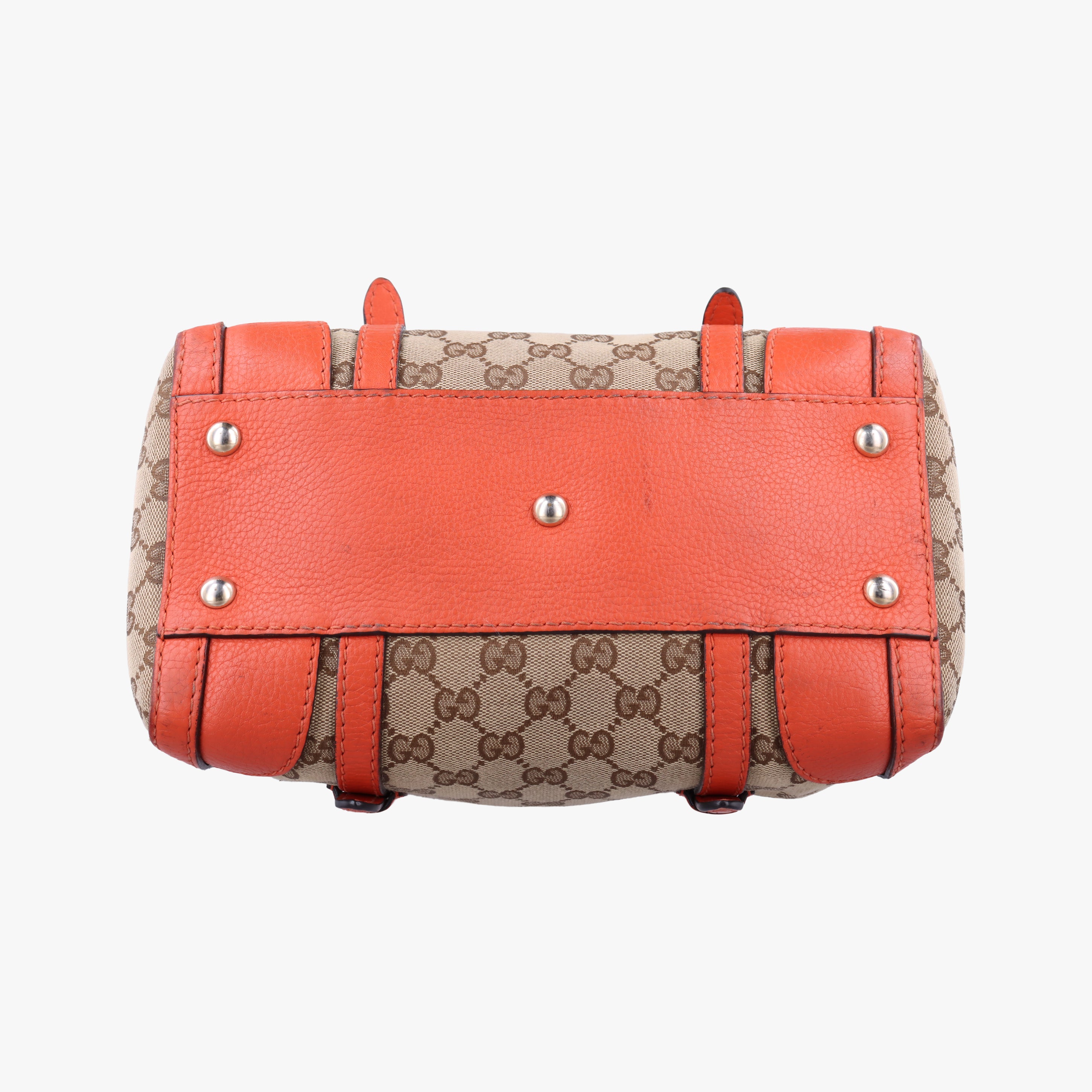 signature Top Handle Cellarius Ebony Beige×pink Leather×canvas 387601 G018257593シグネチャー トップ ハンドル セラリウス エボニー ベージュ×ピンク レザー×キャンバス 387601 G018257593