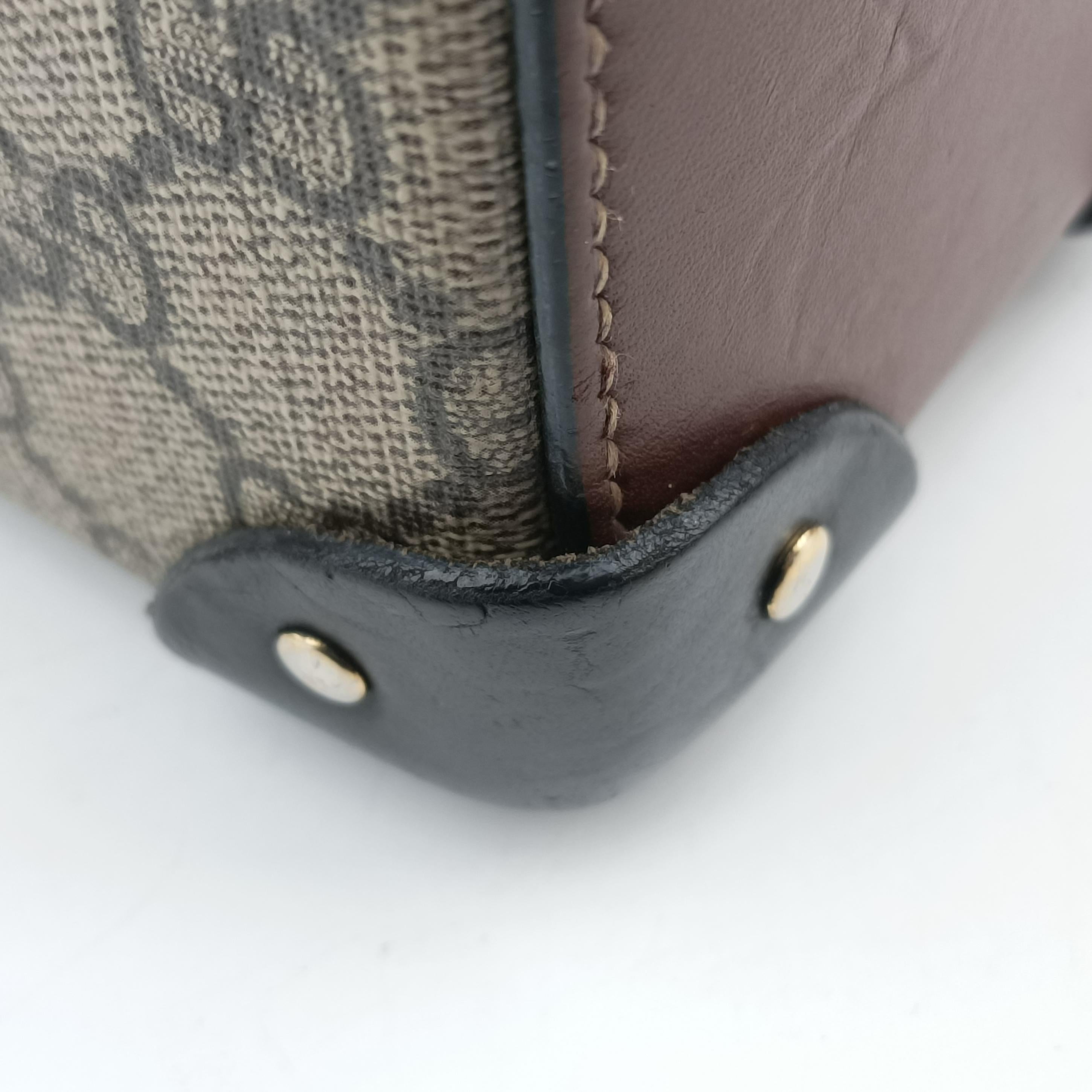 GG Supreme Bamboo Padlock beige×black PVC coated canvas 603221 E032322588GGスプリーム バンブー パドロック ベージュ×ブラック PVCコーティングキャンバス 603221 E032322588